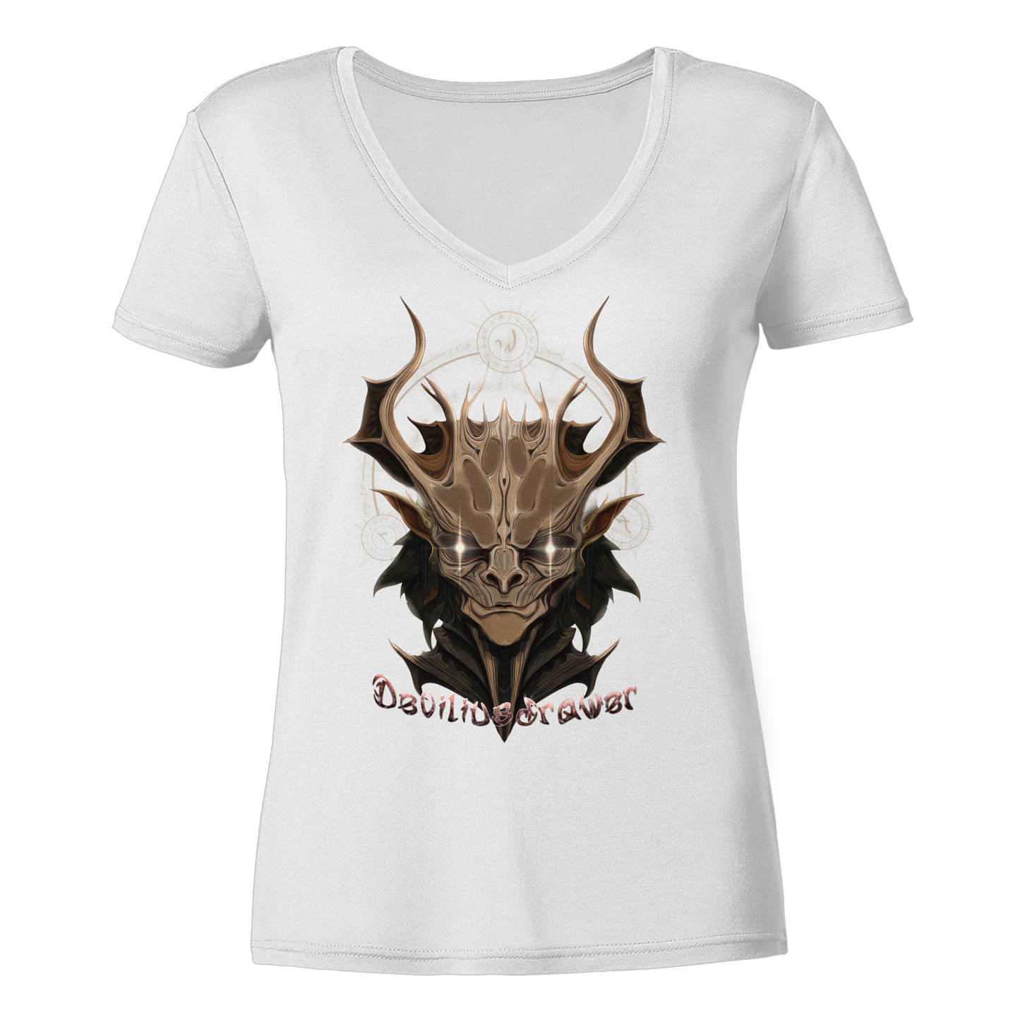 Deviliusdrawer Dark Magician Elf - Ladies V-Neck Shirt