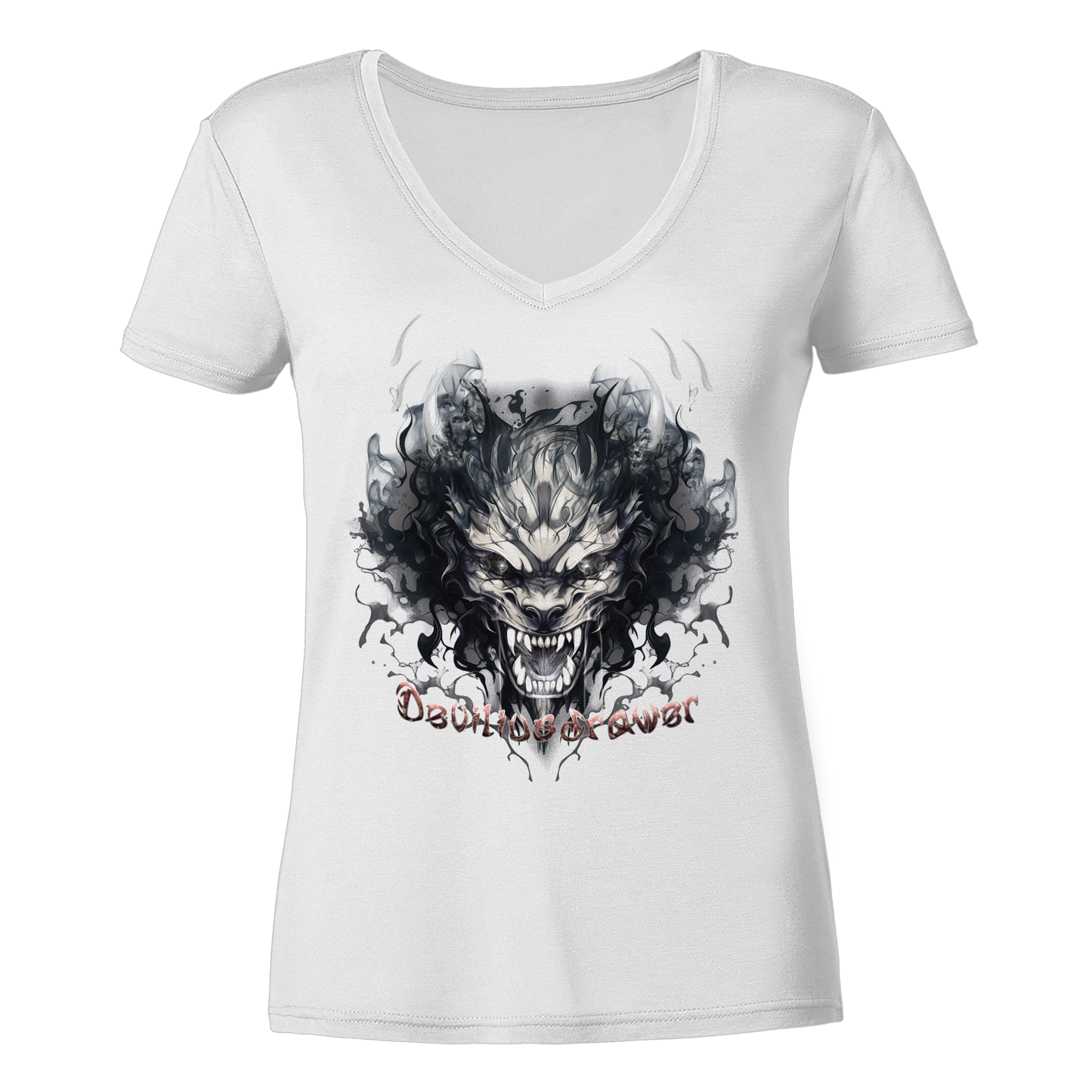 Deviliusdrawer Smoke Beast - Ladies V-Neck Shirt