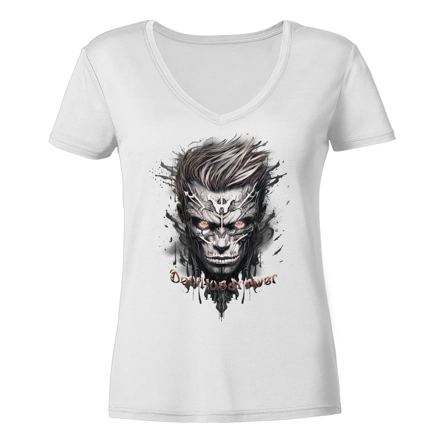 Deviliusdrawer Cyborg Men - Ladies V-Neck Shirt