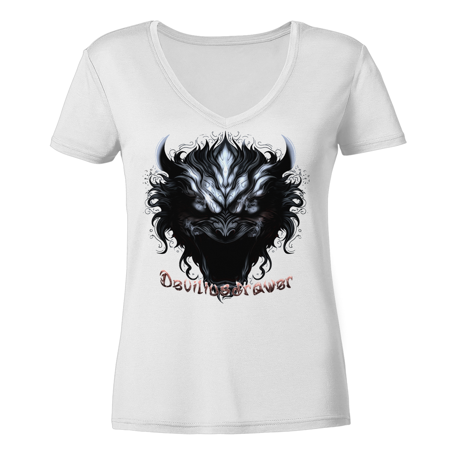 Deviliusdrawer Zombie Demon - Ladies V-Neck Shirt