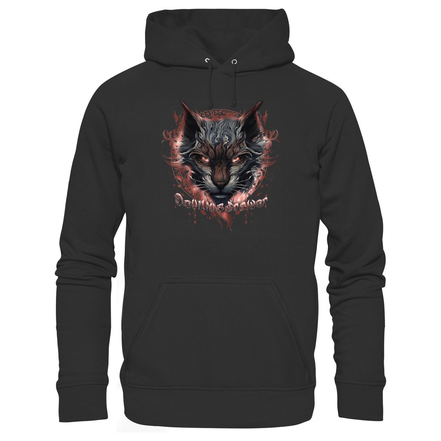 Deviliusdrawer Devil Cat - Organic Basic Hoodie