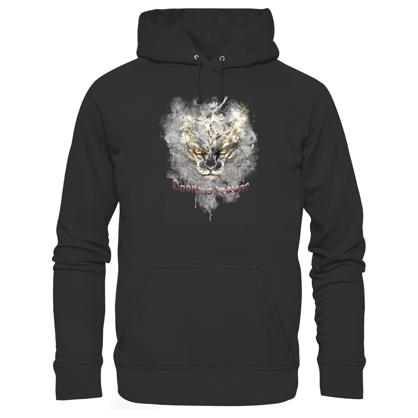 Deviliusdrawer White Catgod - Organic Basic Hoodie