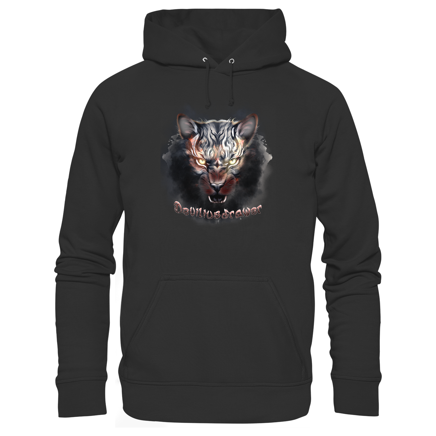 Deviliusdrawer Smoke Tiger - Organic Basic Hoodie