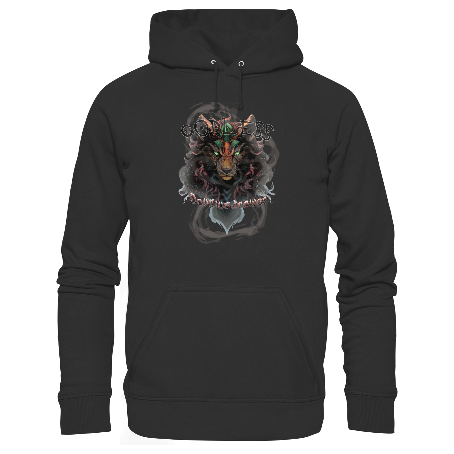 Deviliusdrawer Godless Wolf - Organic Basic Hoodie