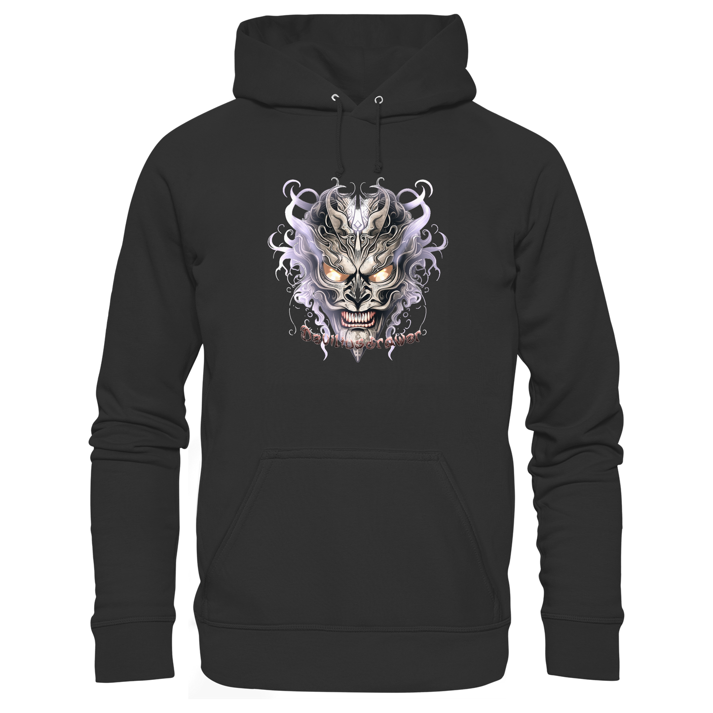 Deviliusdrawer Demon Mask Violet - Organic Basic Hoodie