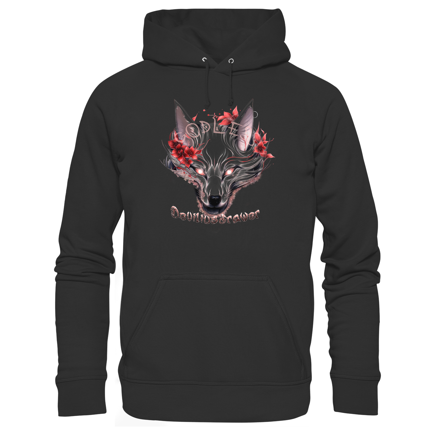 Deviliusdrawer Kitsune Wolf - Organic Basic Hoodie