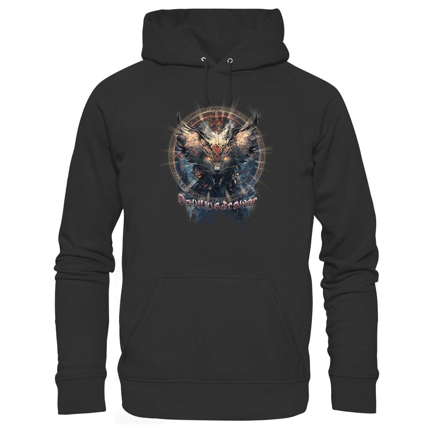 Deviliusdrawer Dark Magic Wolf - Organic Basic Hoodie