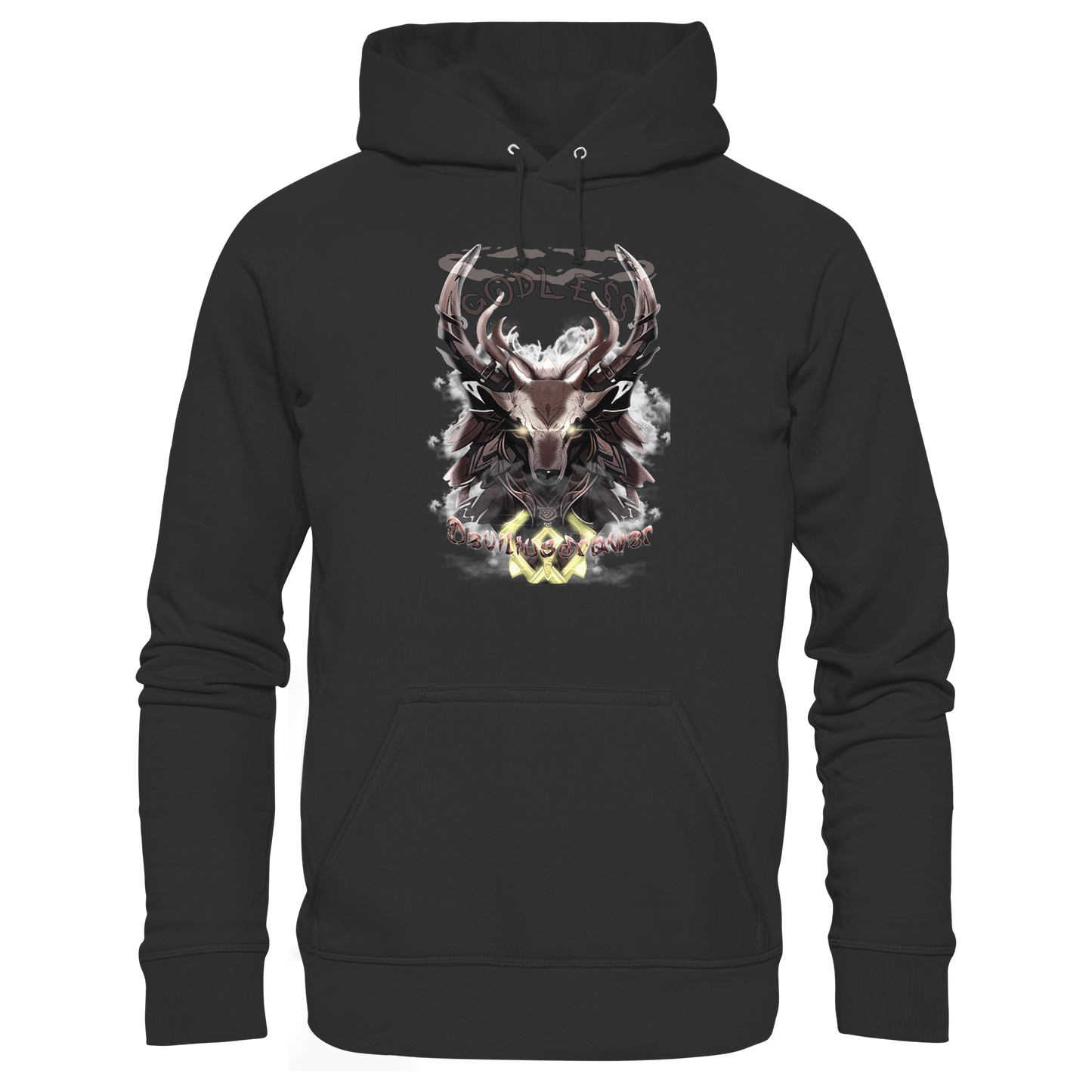 Deviliusdrawer Godless Deer - Organic Basic Hoodie