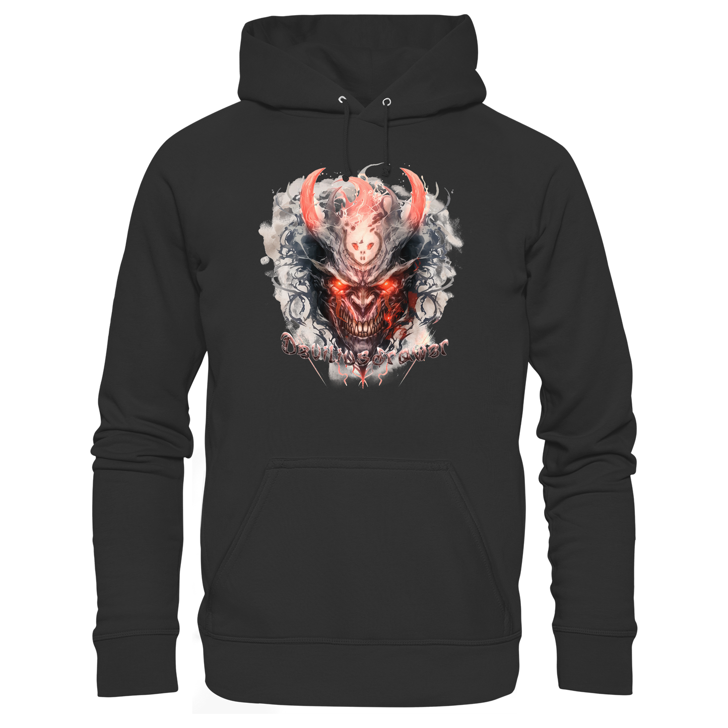 Deviliusdrawer Red Horn Devil - Organic Basic Hoodie