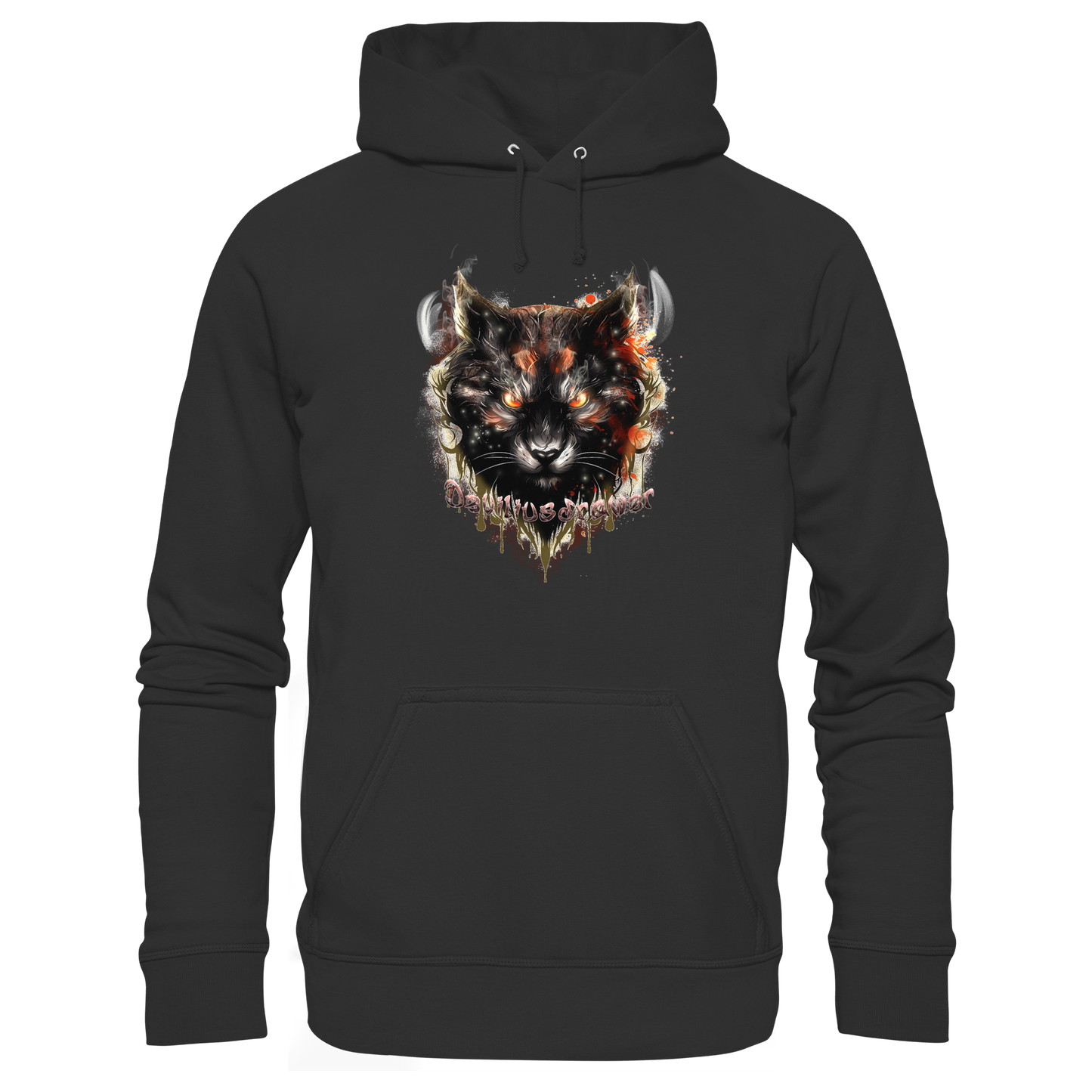 Deviliusdrawer Red Devil Cat - Organic Basic Hoodie