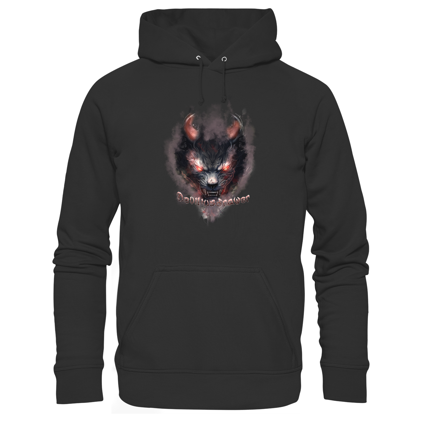 Deviliusdrawer Red Smoked Cat - Organic Basic Hoodie