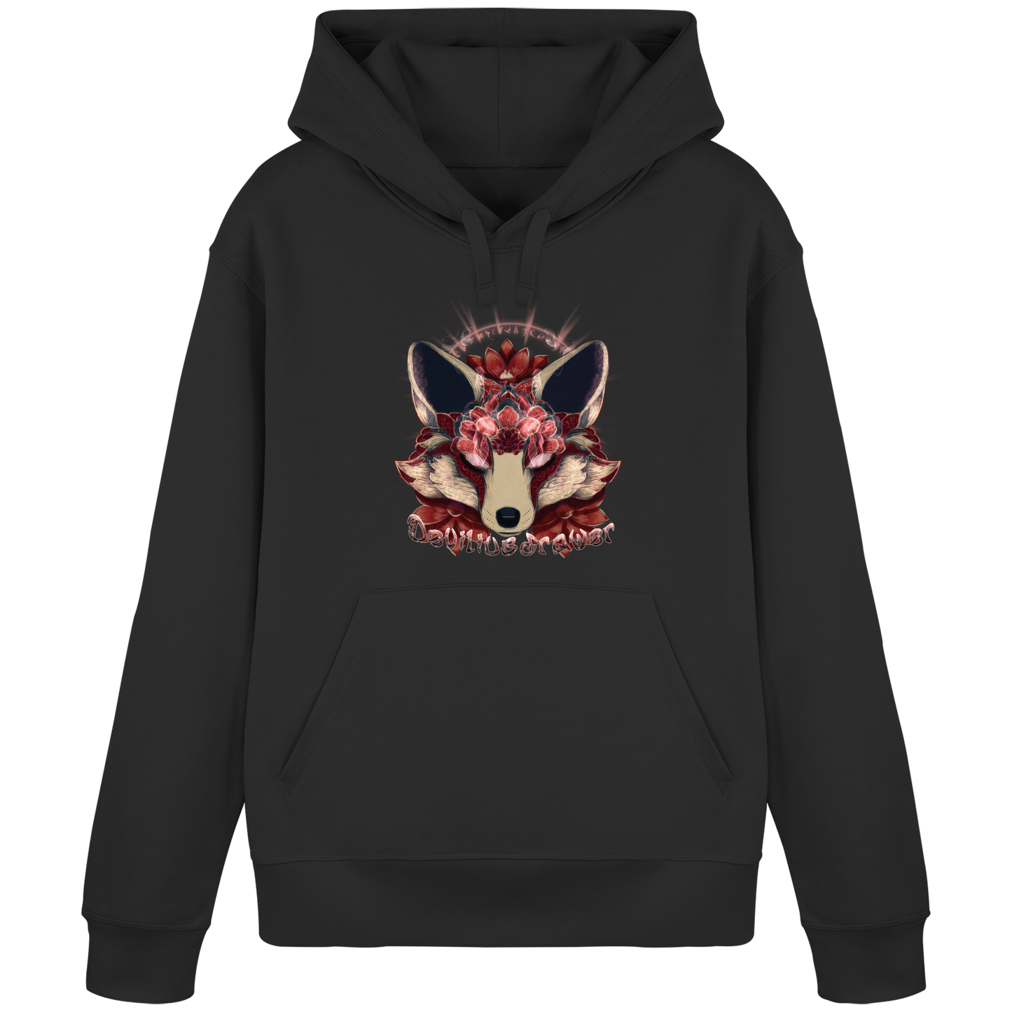Deviliusdrawer Fire Kitsune - Organic Basic Hoodie