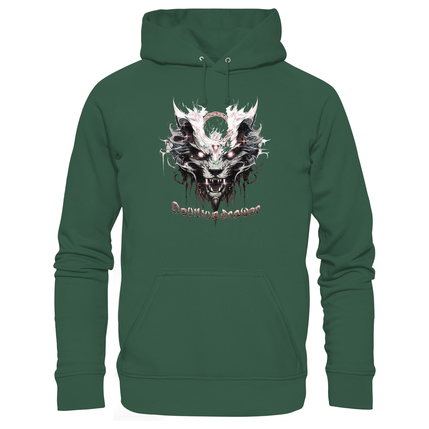 Deviliusdrawer Demonic Glow Cat - Organic Basic Hoodie