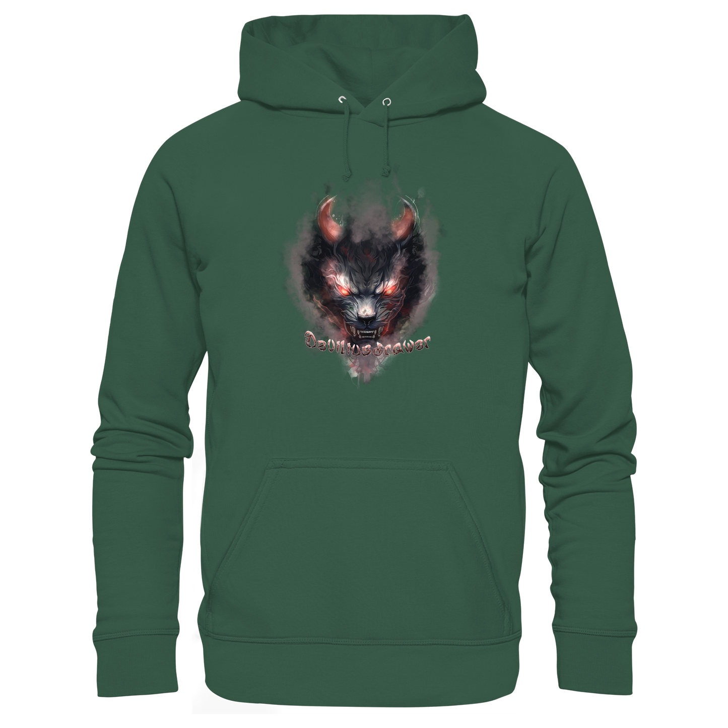 Deviliusdrawer Red Smoked Cat - Organic Basic Hoodie