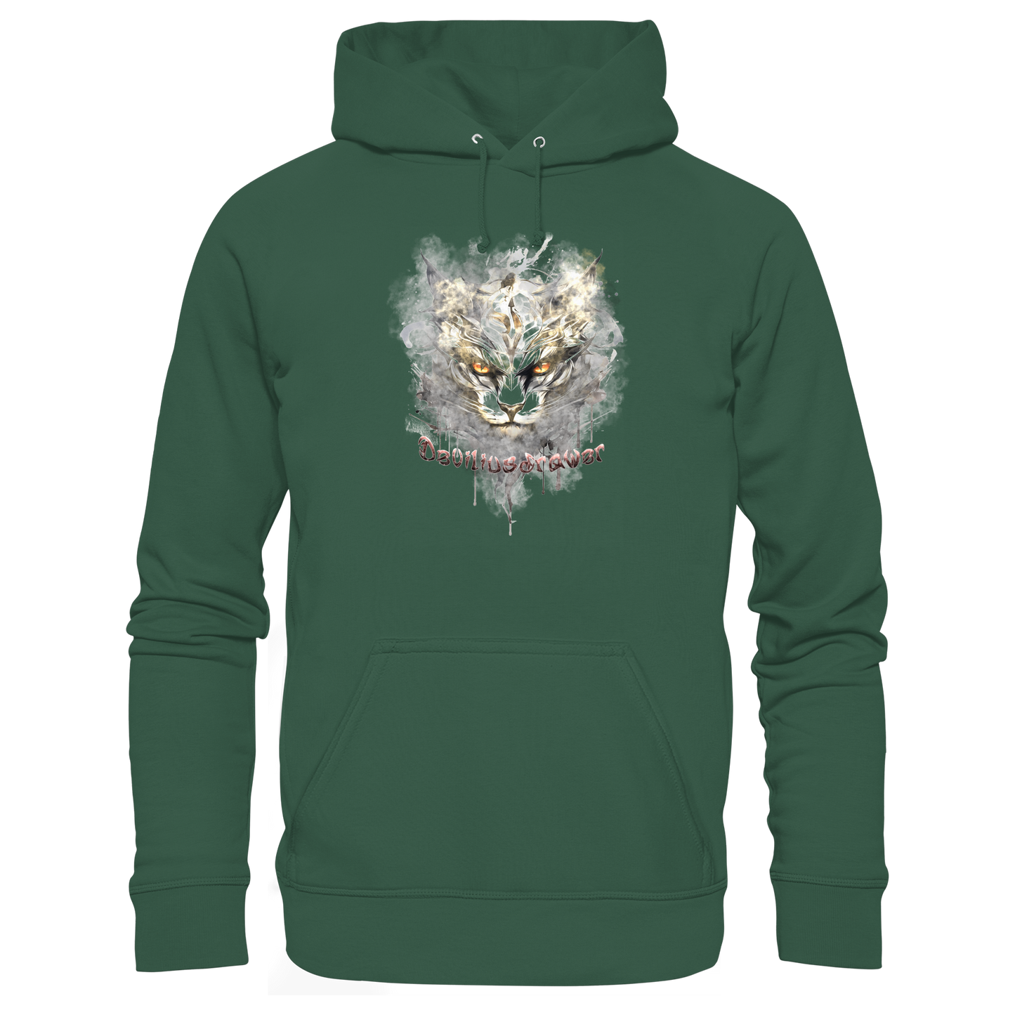 Deviliusdrawer White Catgod - Organic Basic Hoodie