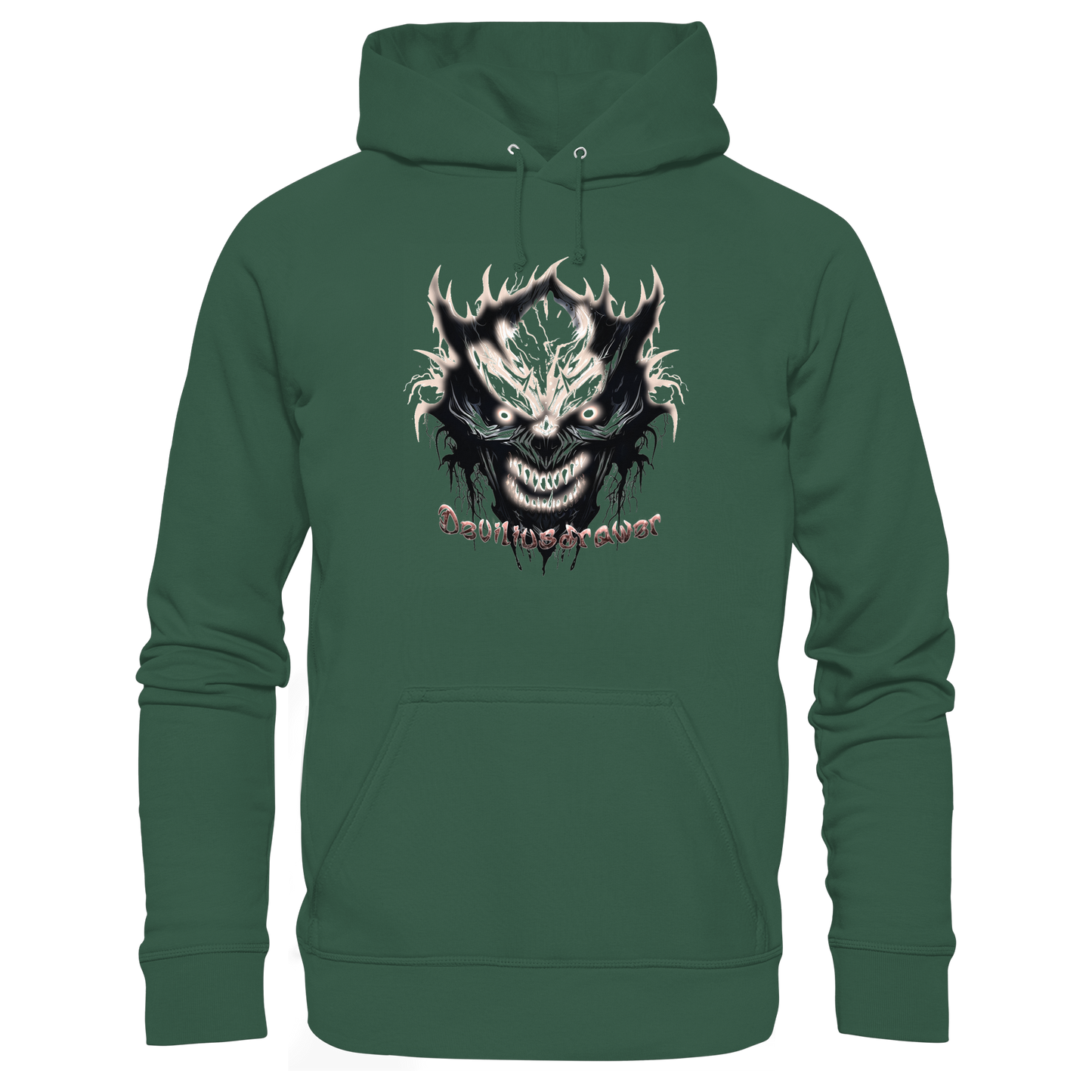 Deviliusdrawer Crazy Glow Devil - Organic Basic Hoodie