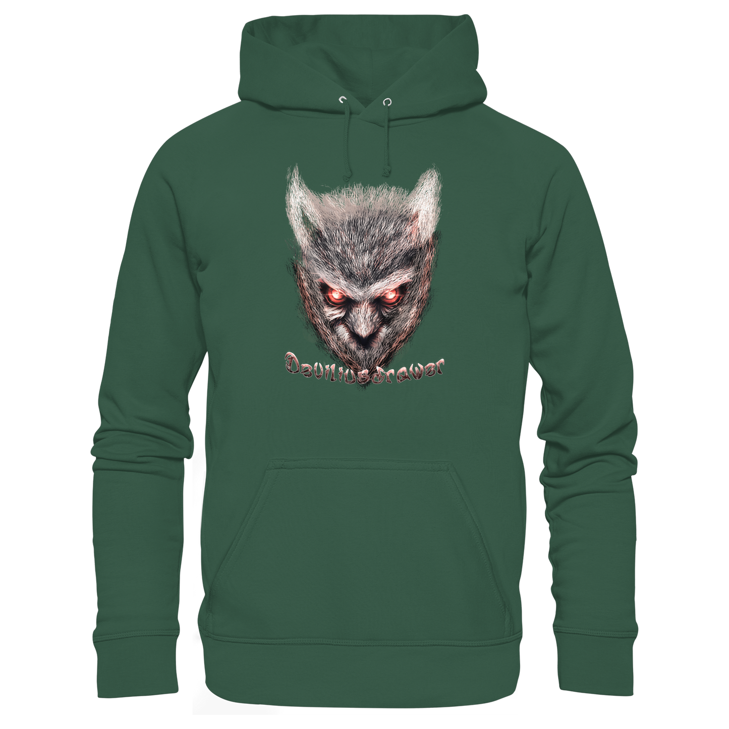 Deviliusdrawer Red Eyed Owl - Organic Basic Hoodie