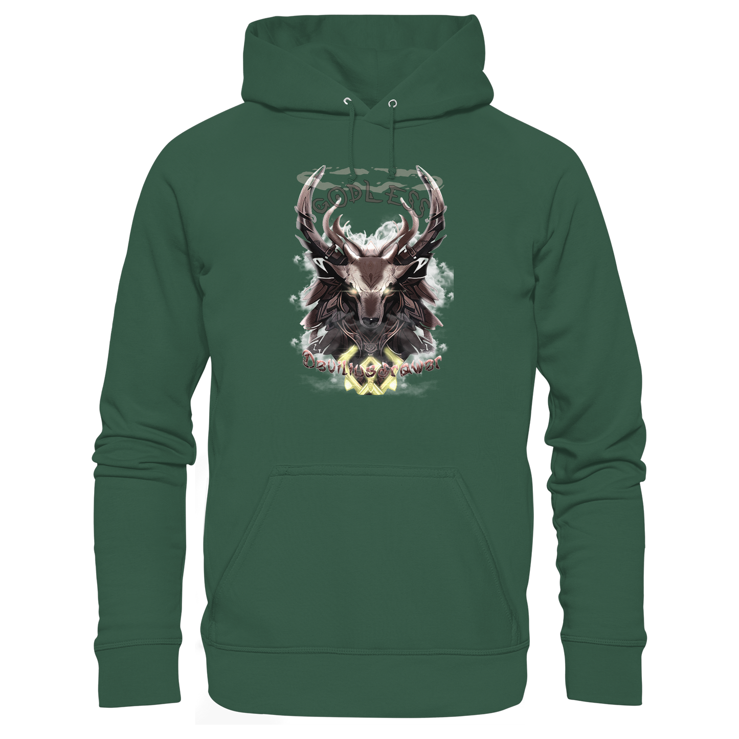 Deviliusdrawer Godless Deer - Organic Basic Hoodie
