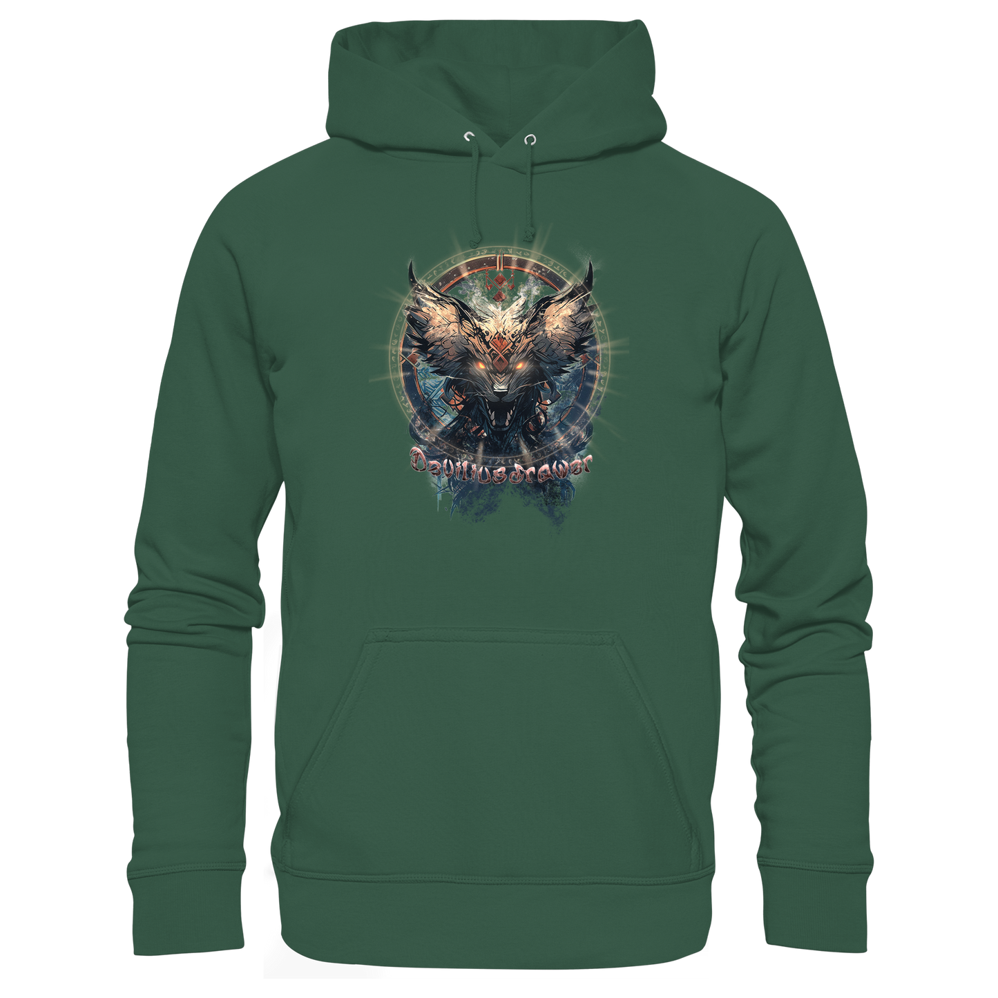 Deviliusdrawer Dark Magic Wolf - Organic Basic Hoodie