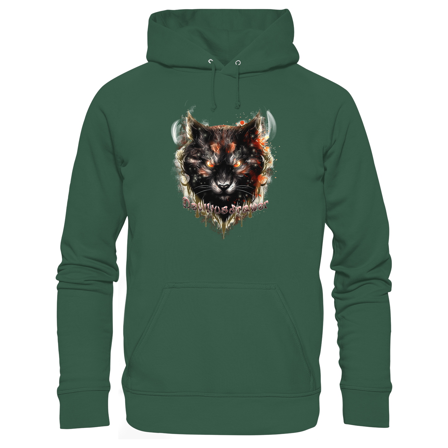 Deviliusdrawer Red Devil Cat - Organic Basic Hoodie