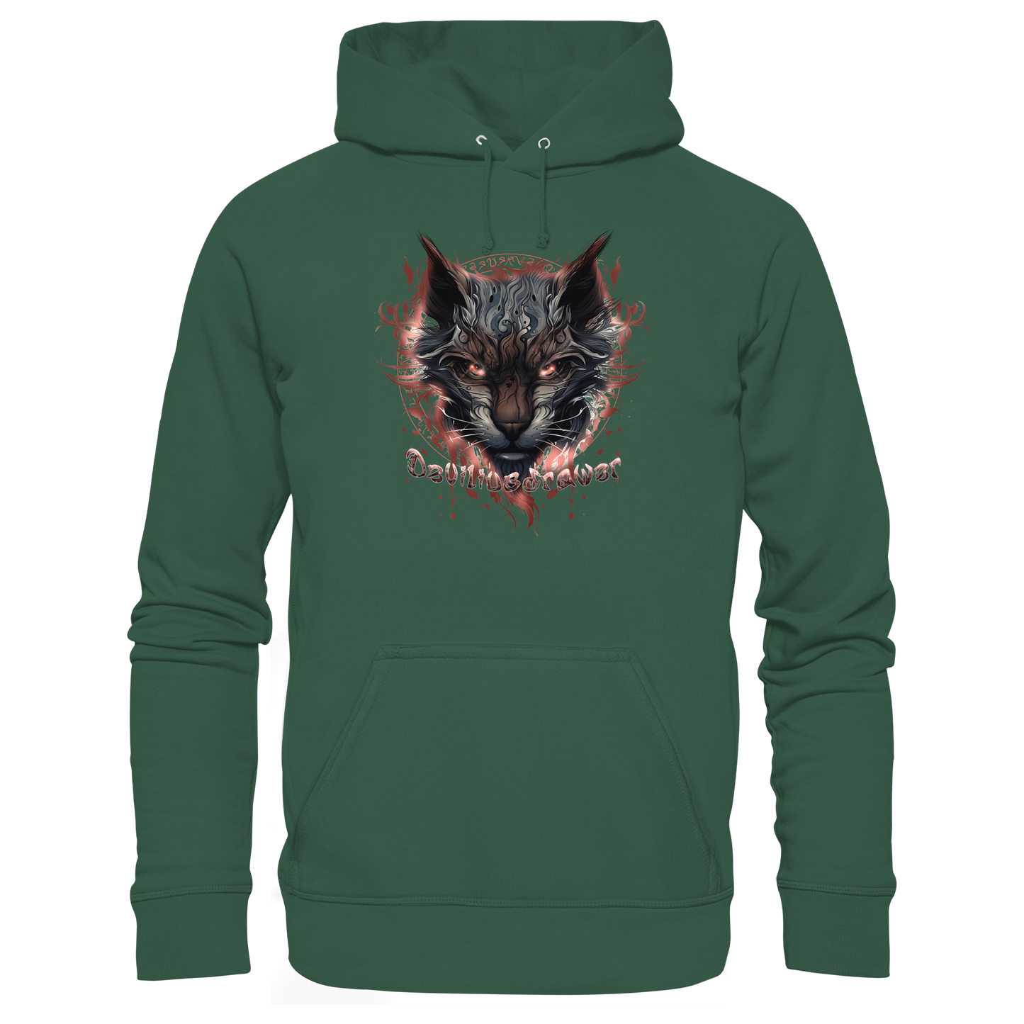 Deviliusdrawer Devil Cat - Organic Basic Hoodie