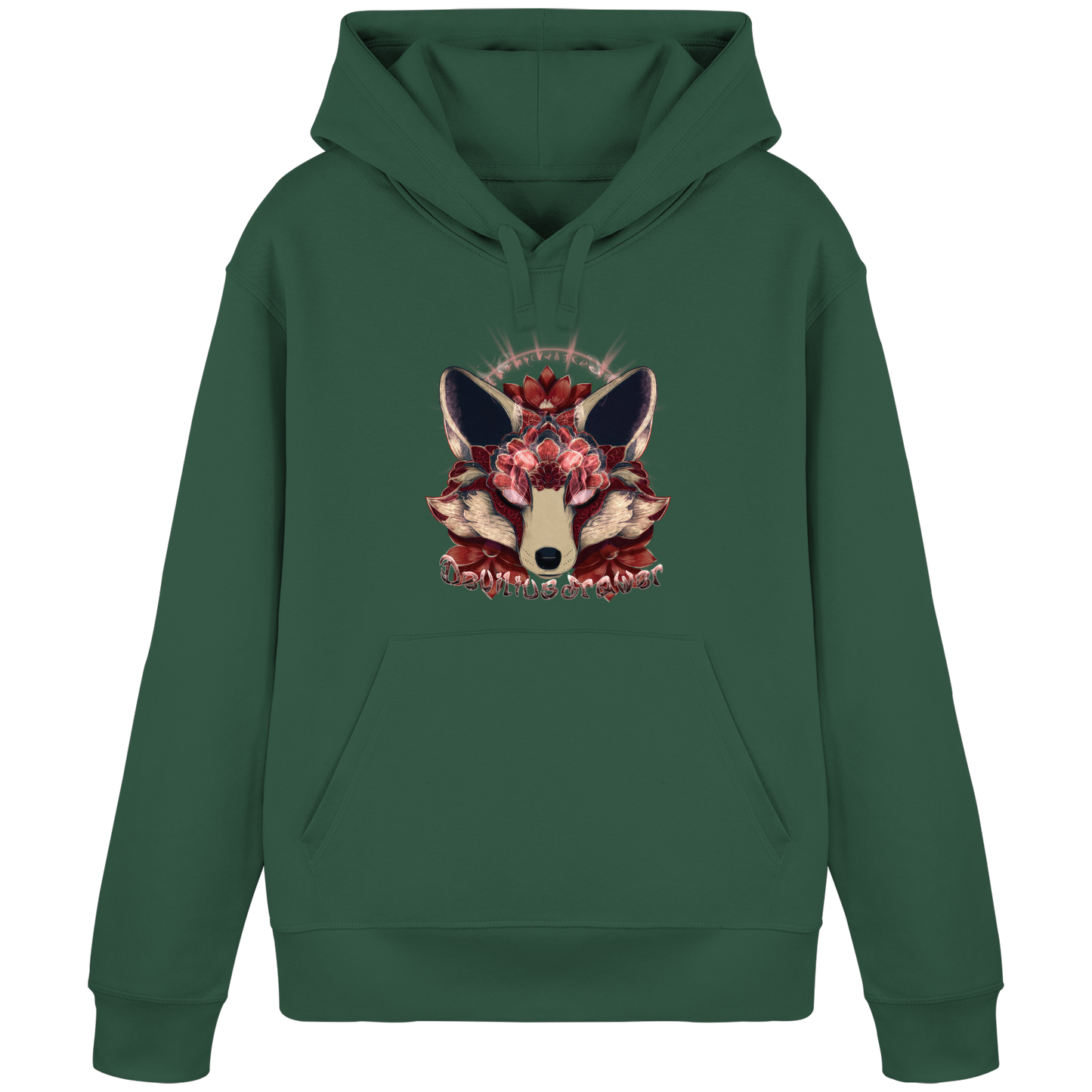 Deviliusdrawer Fire Kitsune - Organic Basic Hoodie