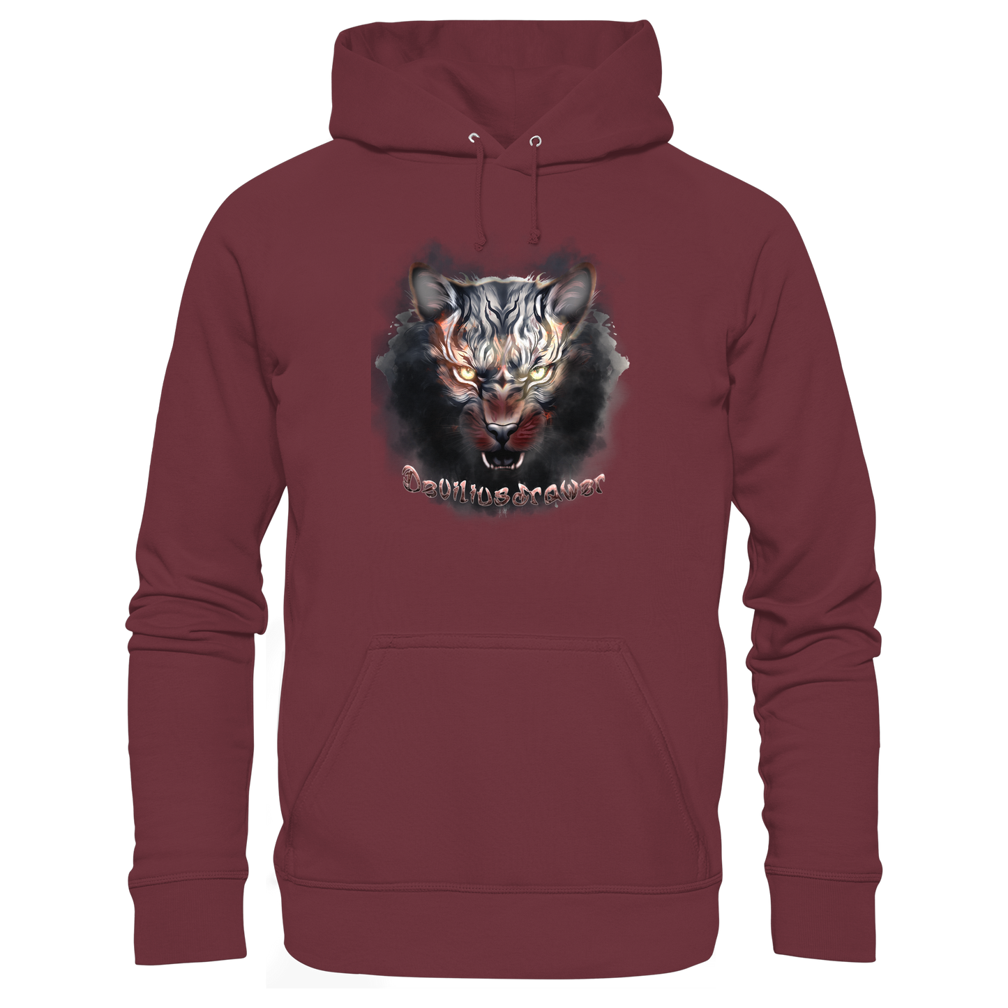 Deviliusdrawer Smoke Tiger - Organic Basic Hoodie