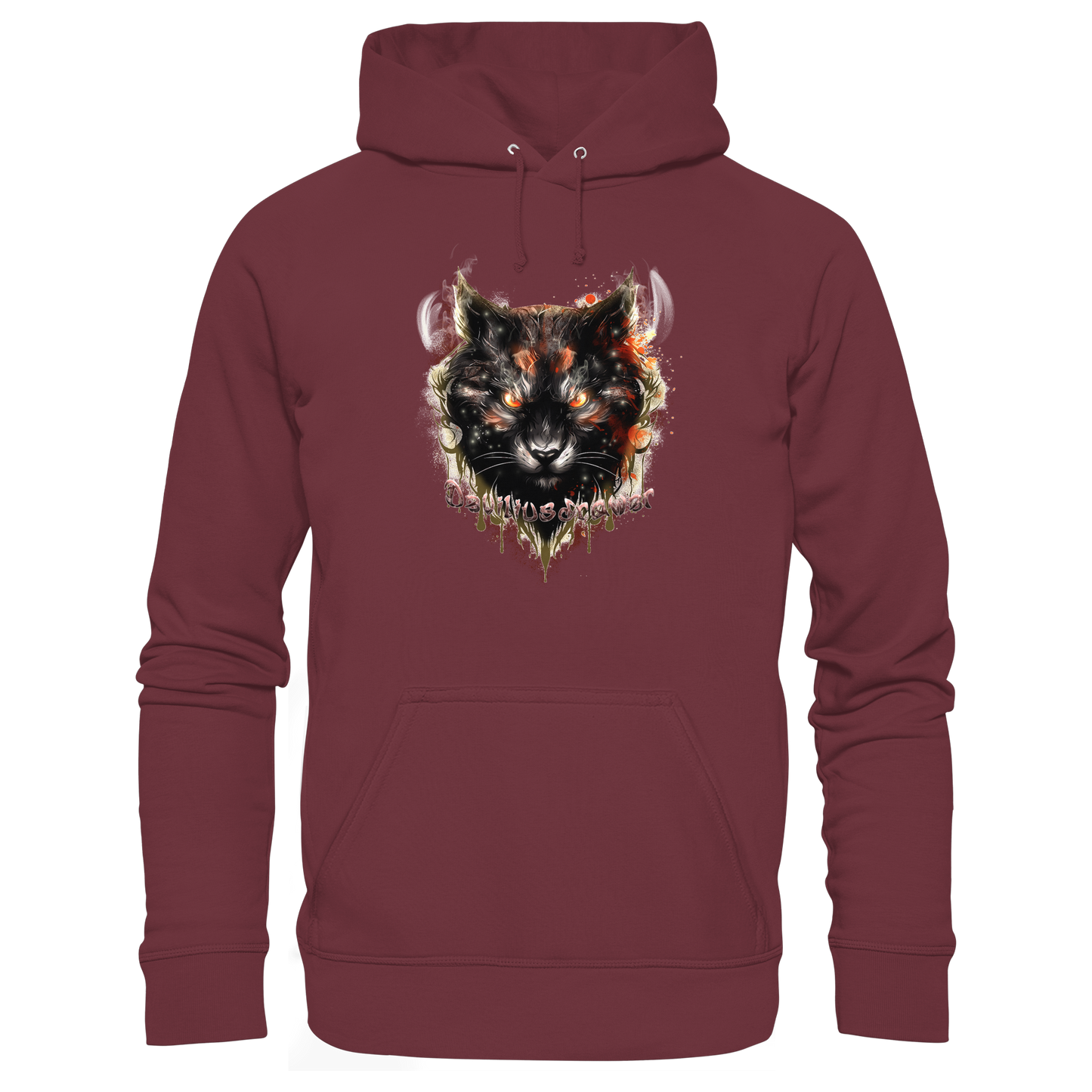 Deviliusdrawer Red Devil Cat - Organic Basic Hoodie