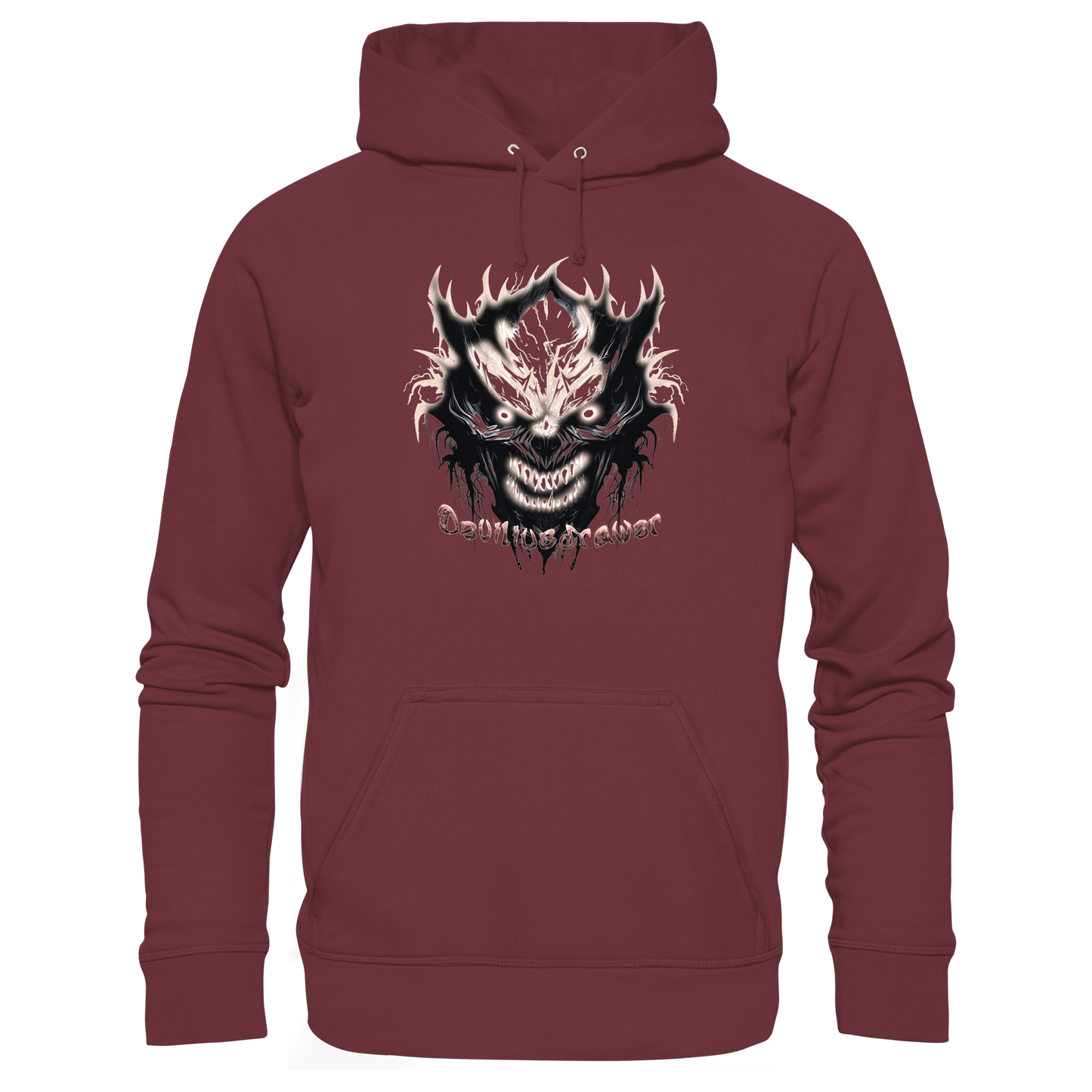 Deviliusdrawer Crazy Glow Devil - Organic Basic Hoodie