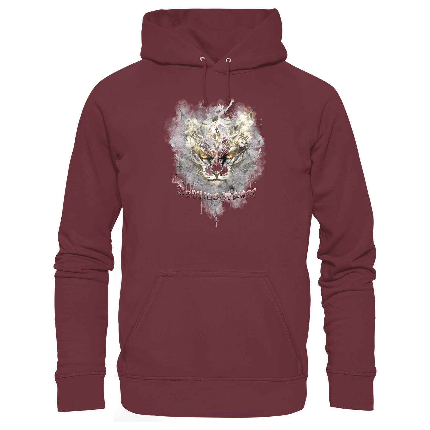 Deviliusdrawer White Catgod - Organic Basic Hoodie