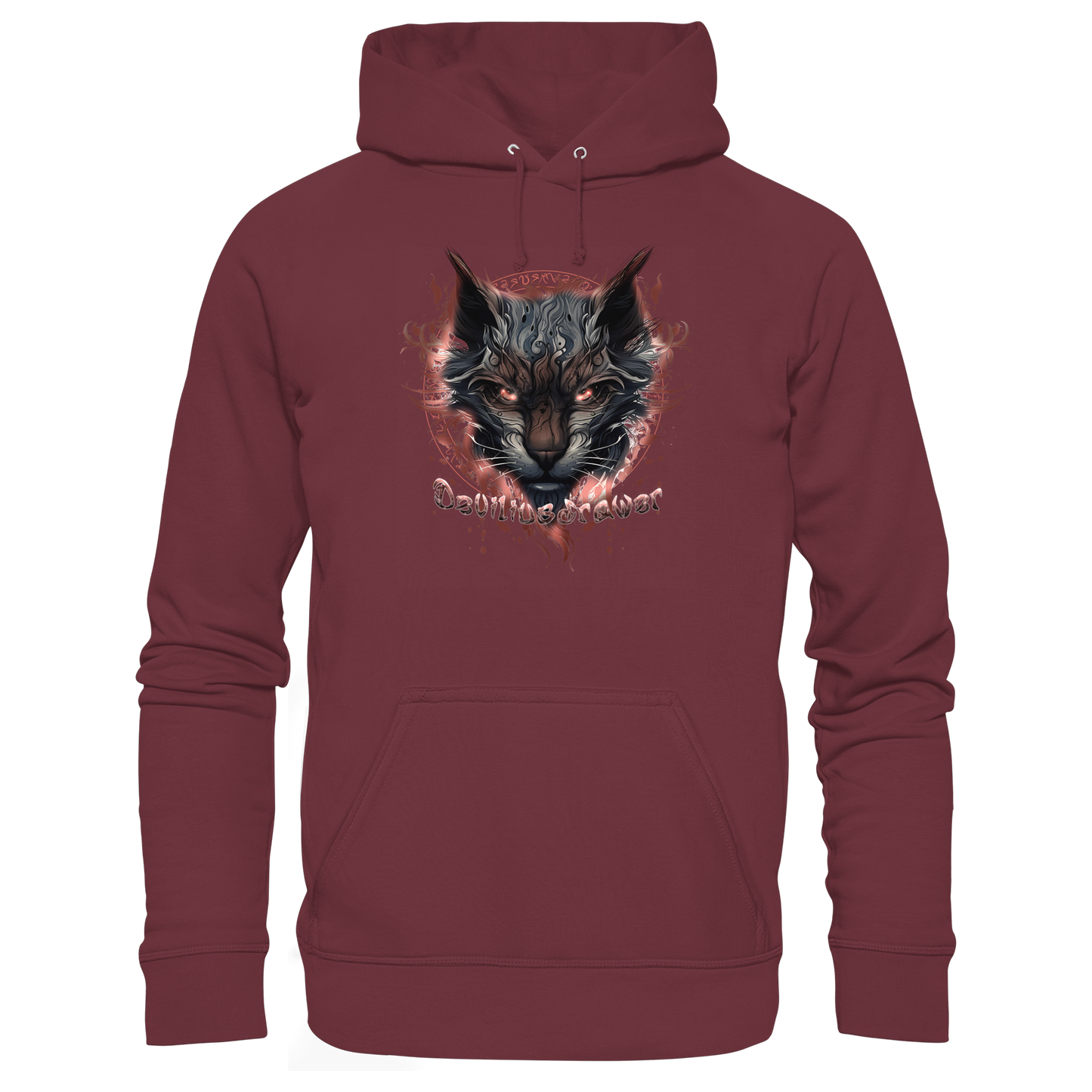Deviliusdrawer Devil Cat - Organic Basic Hoodie