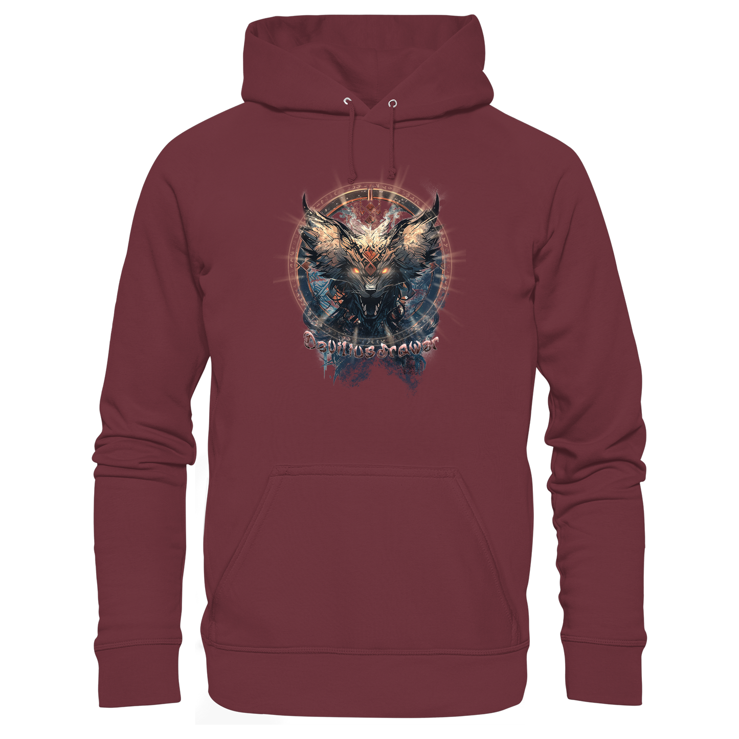 Deviliusdrawer Dark Magic Wolf - Organic Basic Hoodie