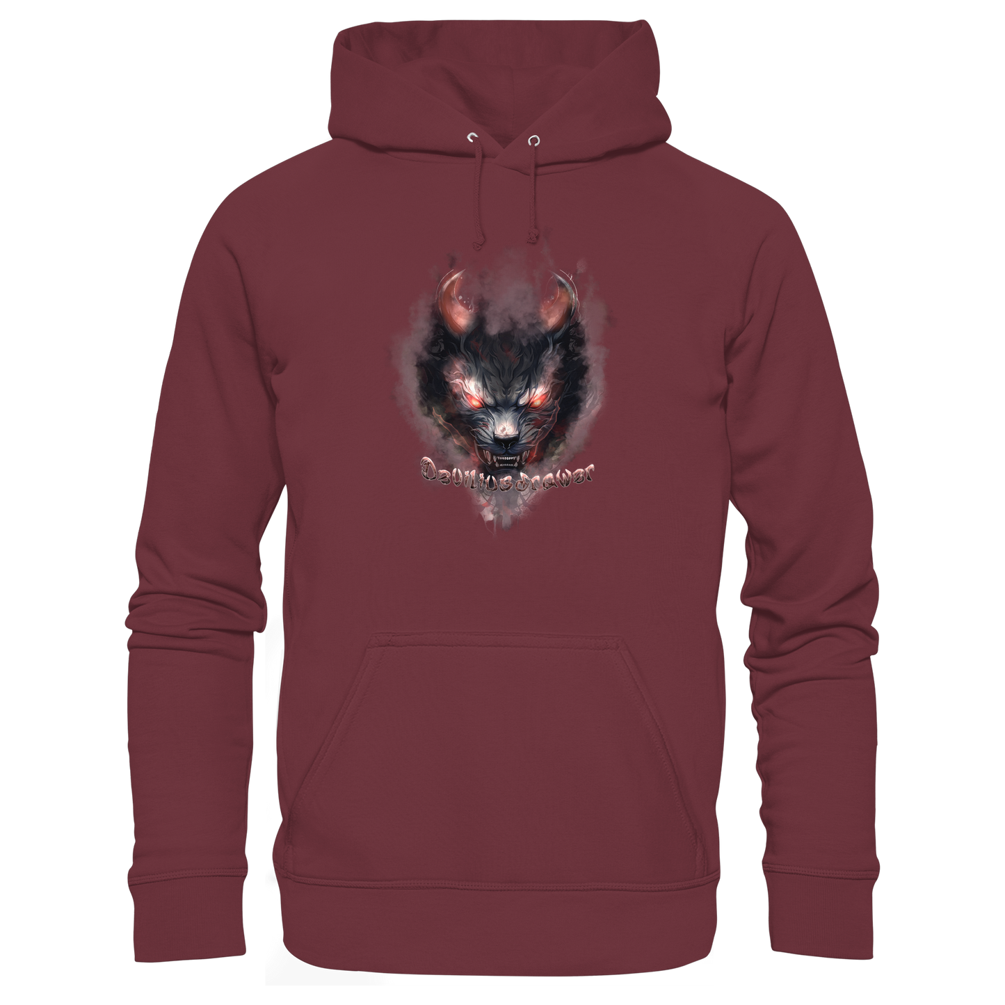 Deviliusdrawer Red Smoked Cat - Organic Basic Hoodie