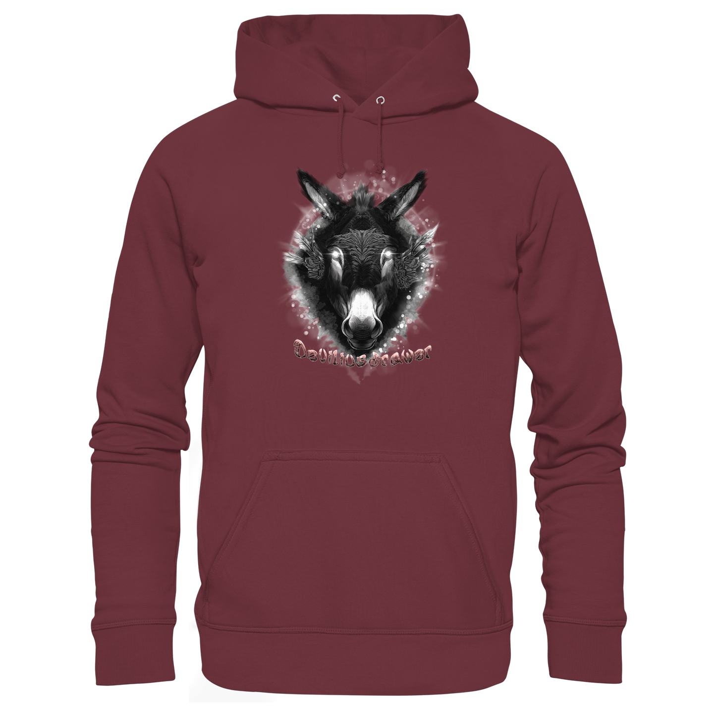 Deviliusdrawer Glowing Donkey - Organic Basic Hoodie