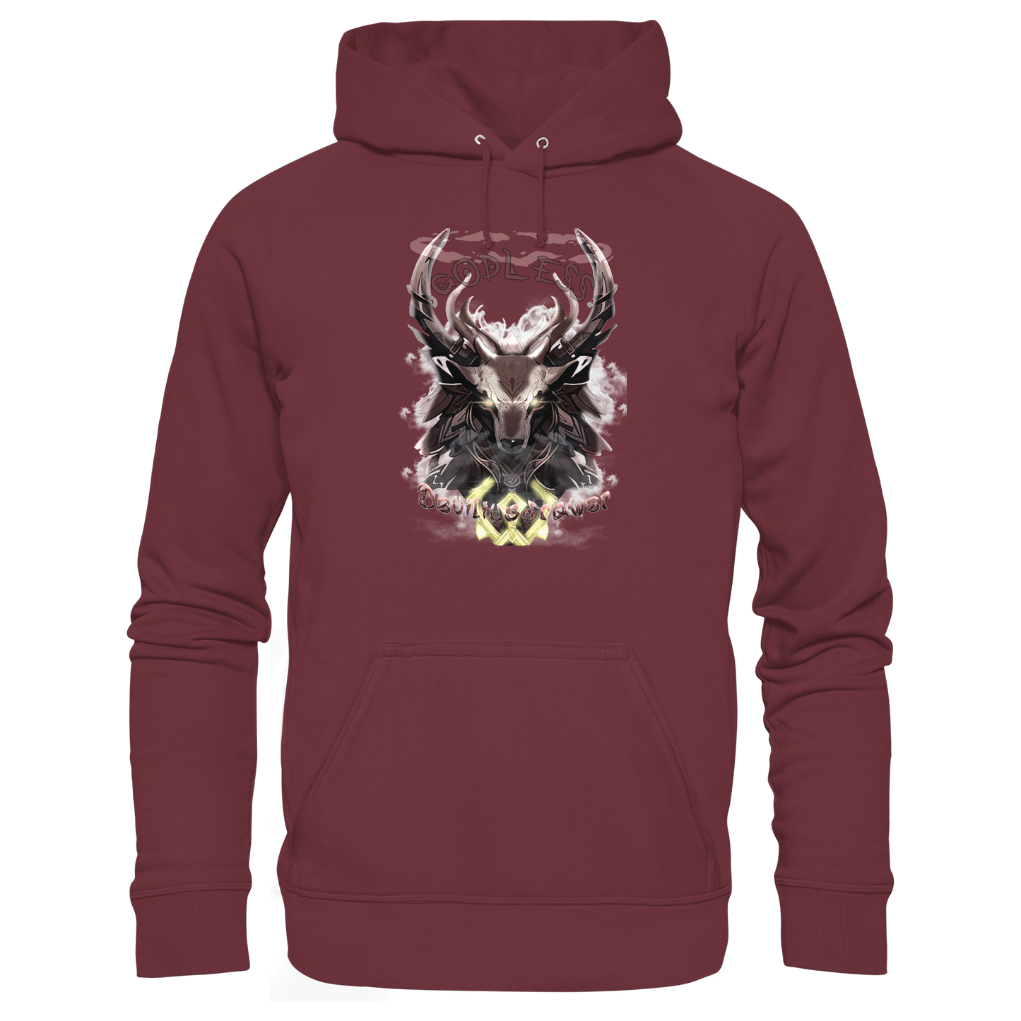 Deviliusdrawer Godless Deer - Organic Basic Hoodie