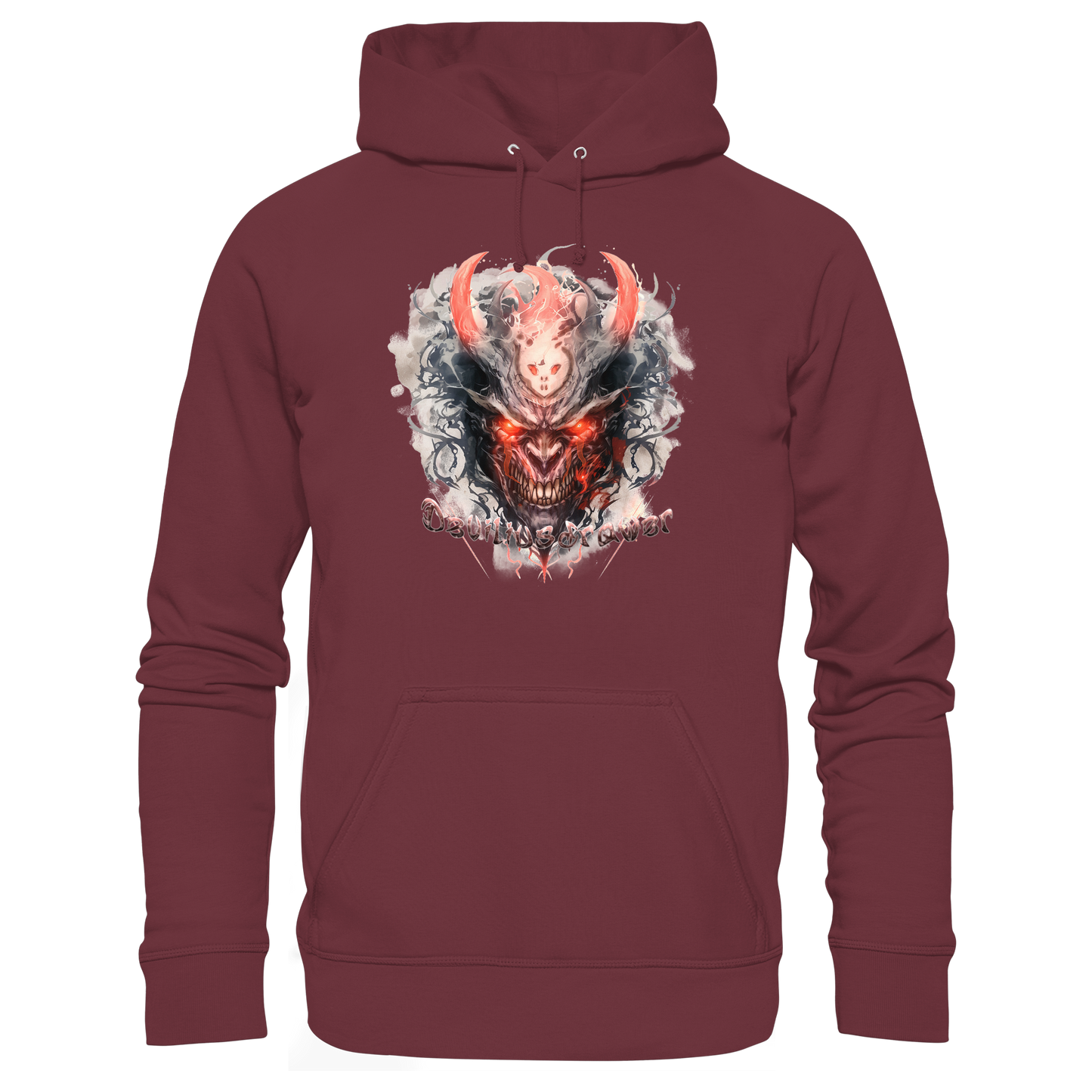 Deviliusdrawer Red Horn Devil - Organic Basic Hoodie