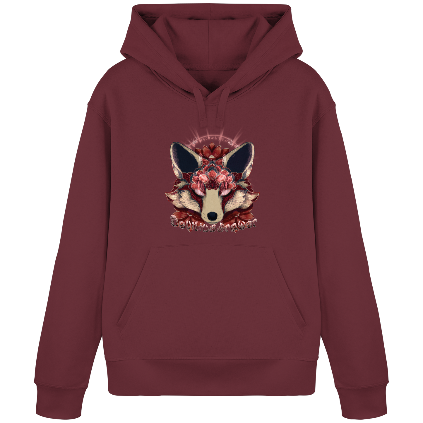 Deviliusdrawer Fire Kitsune - Organic Basic Hoodie