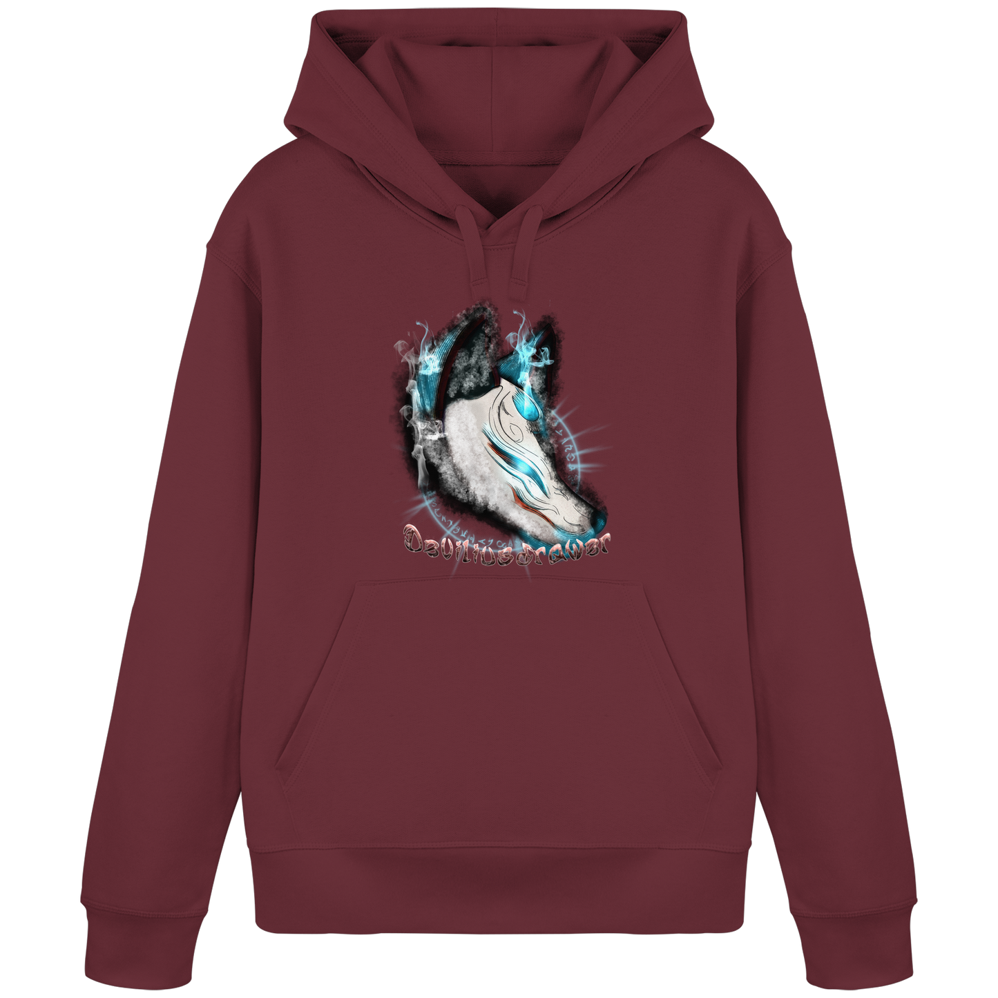 Deviliusdrawer Darkness Kitsune - Organic Basic Hoodie
