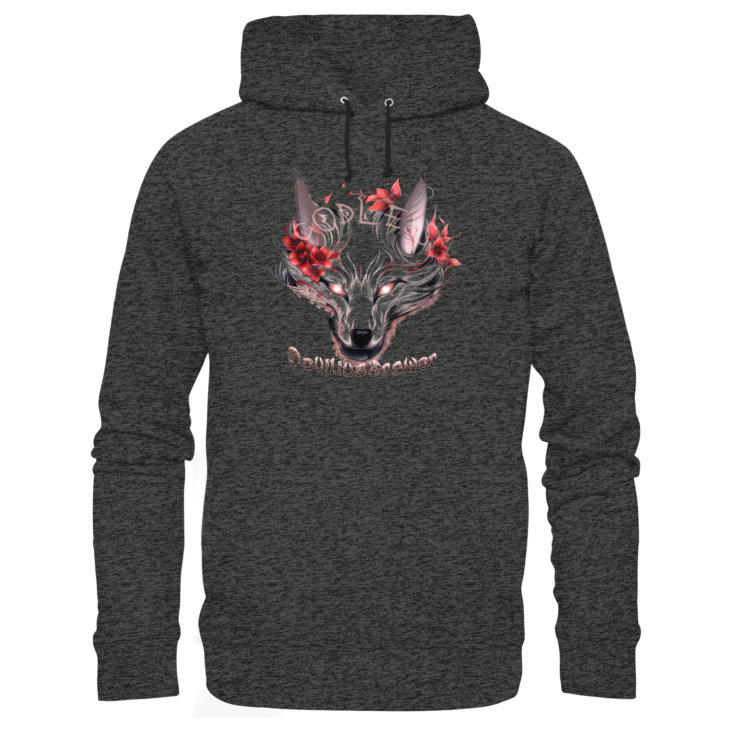 Deviliusdrawer Kitsune Wolf - Organic Basic Hoodie