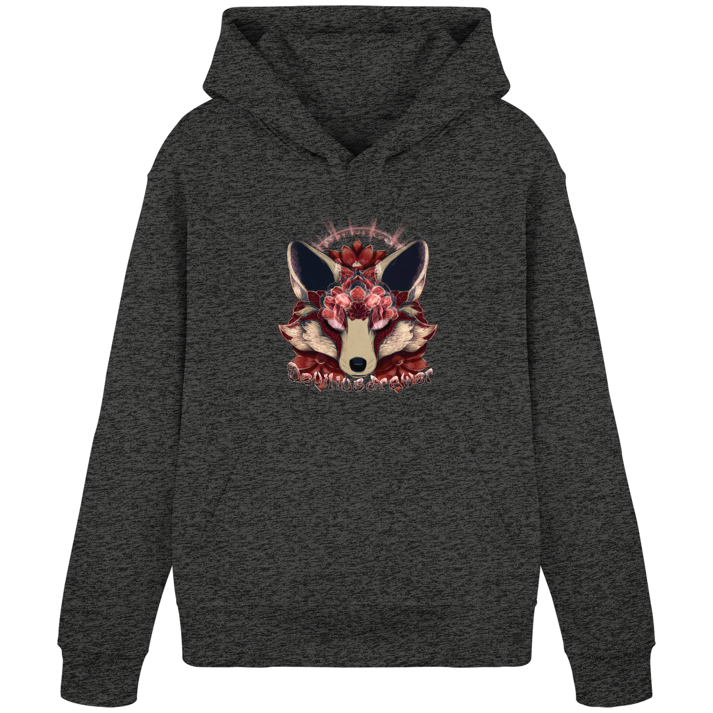 Deviliusdrawer Fire Kitsune - Organic Basic Hoodie