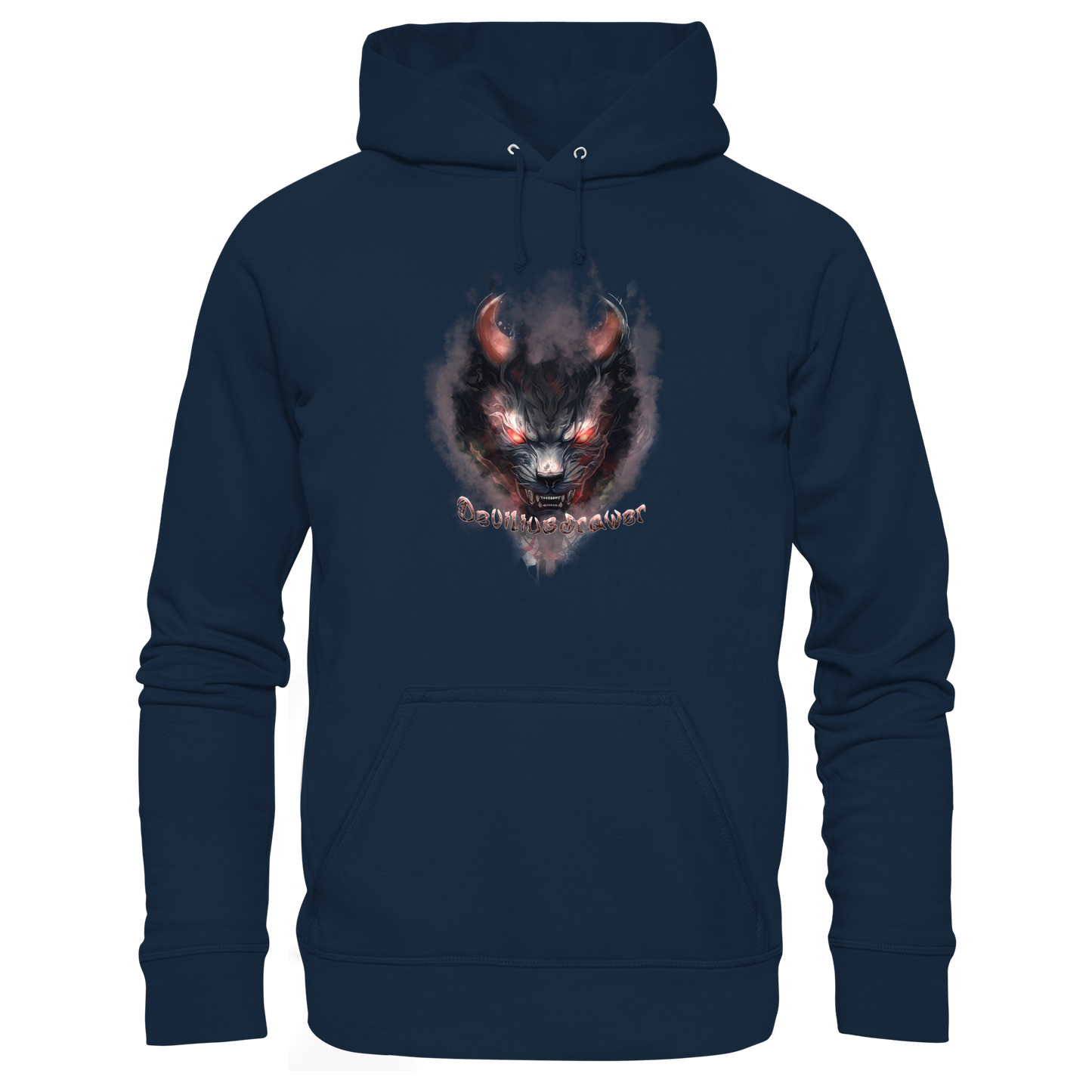 Deviliusdrawer Red Smoked Cat - Organic Basic Hoodie