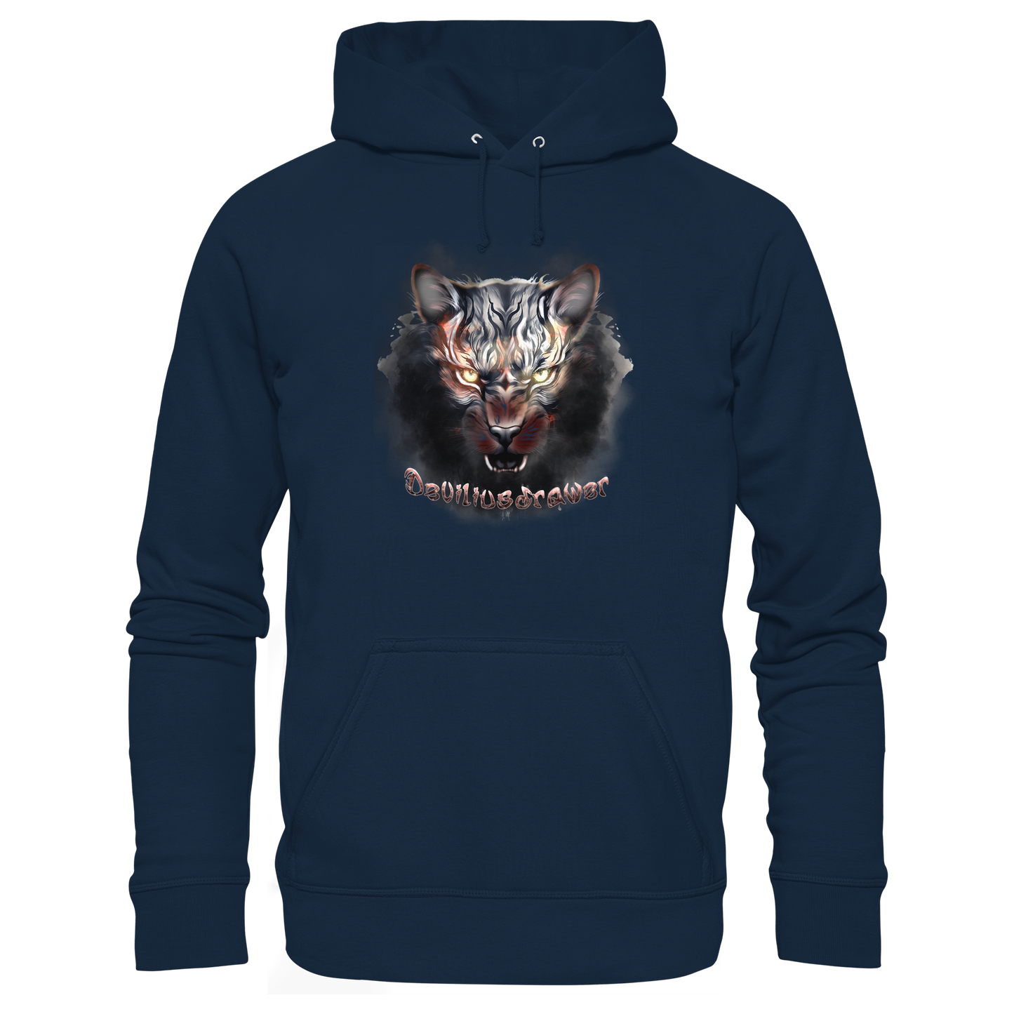 Deviliusdrawer Smoke Tiger - Organic Basic Hoodie