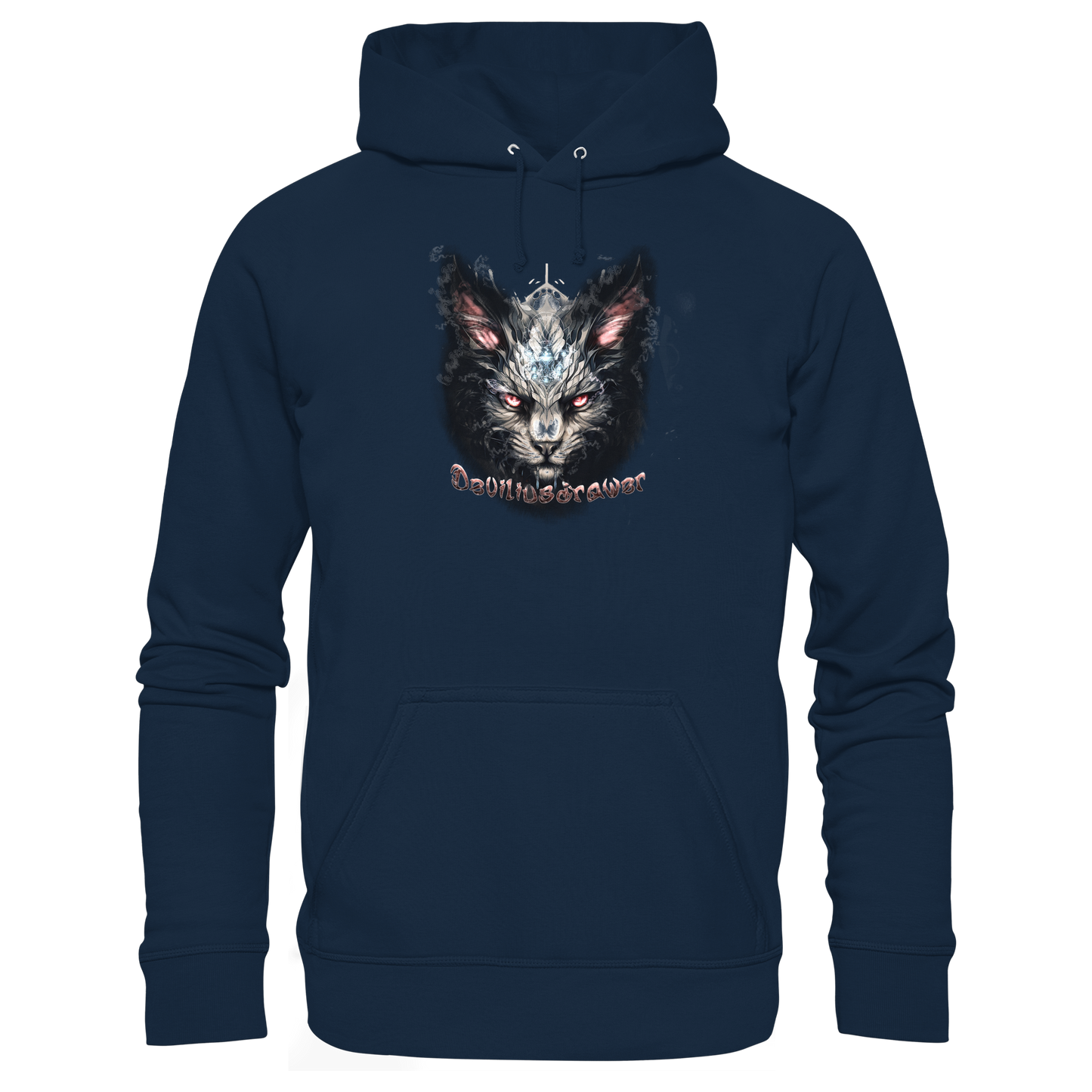 Deviliusdrawer Myshtical Redeyed Cat - Organic Basic Hoodie