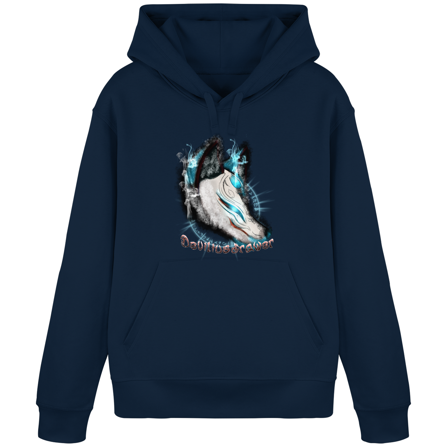 Deviliusdrawer Darkness Kitsune - Organic Basic Hoodie