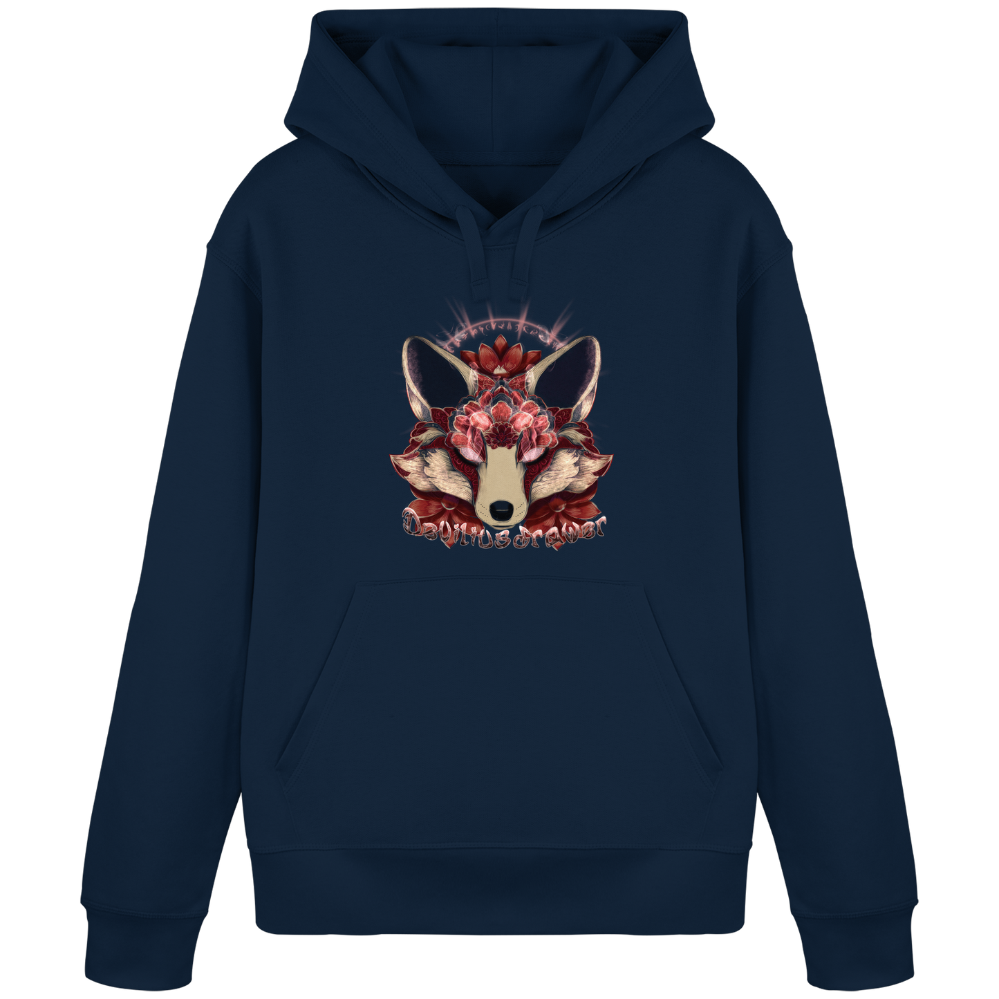 Deviliusdrawer Fire Kitsune - Organic Basic Hoodie
