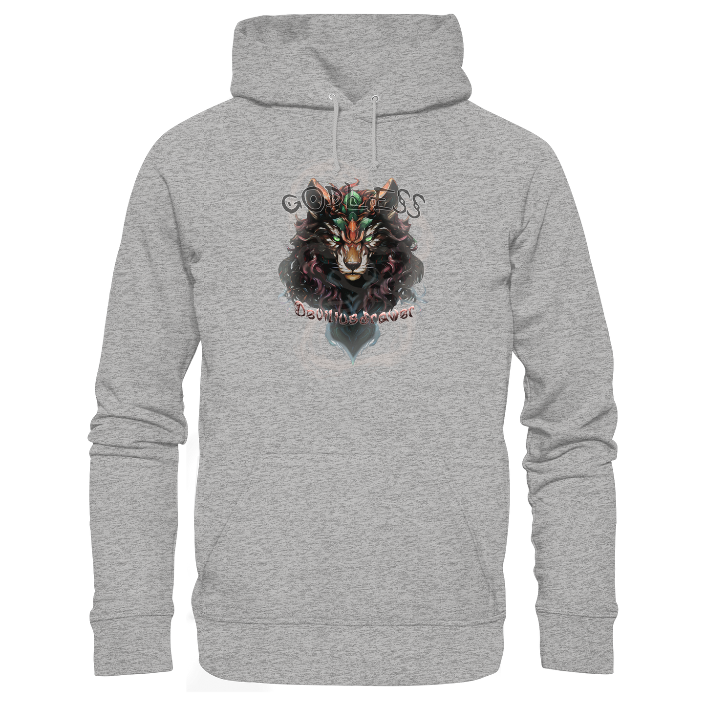 Deviliusdrawer Godless Wolf - Organic Basic Hoodie