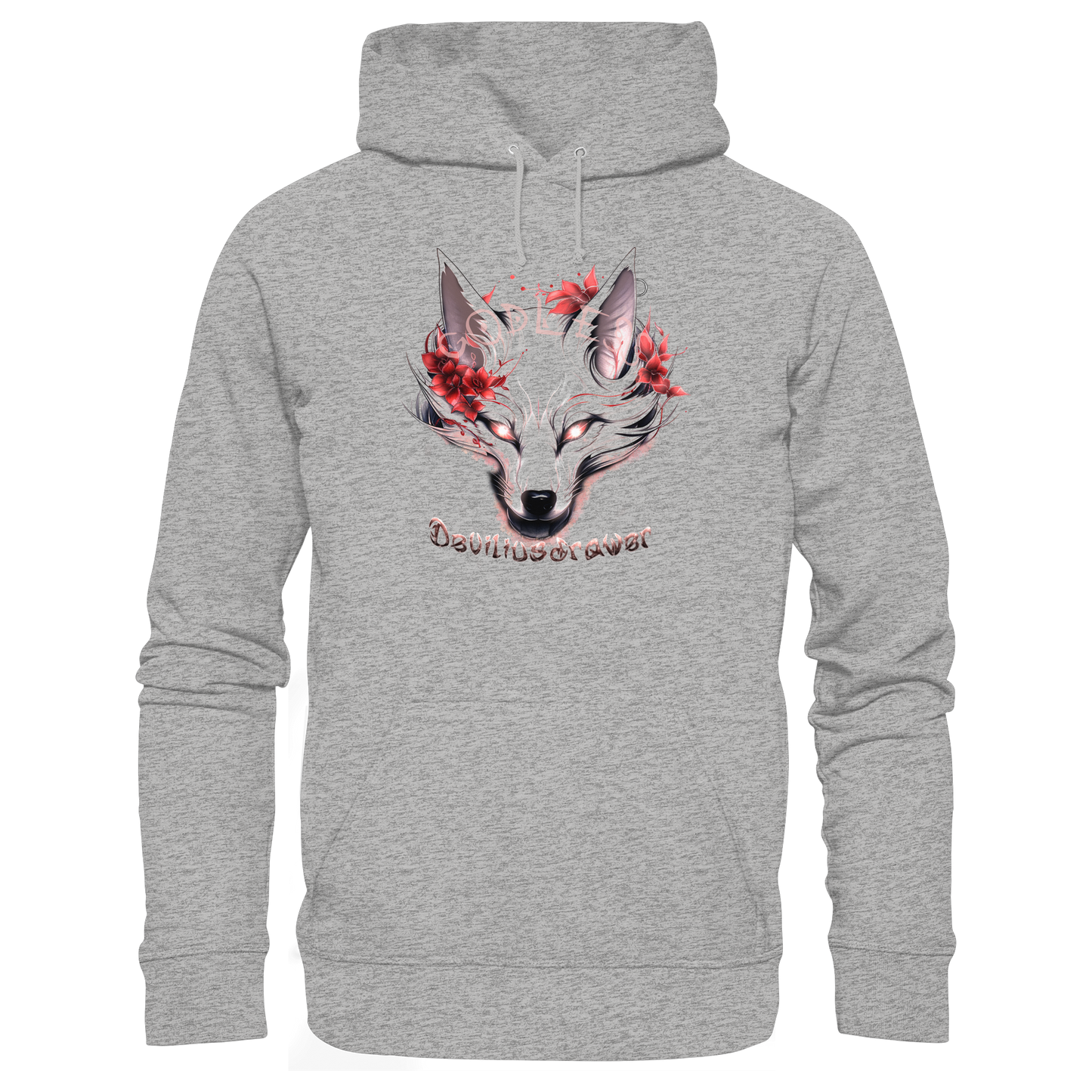 Deviliusdrawer Kitsune Wolf - Organic Basic Hoodie