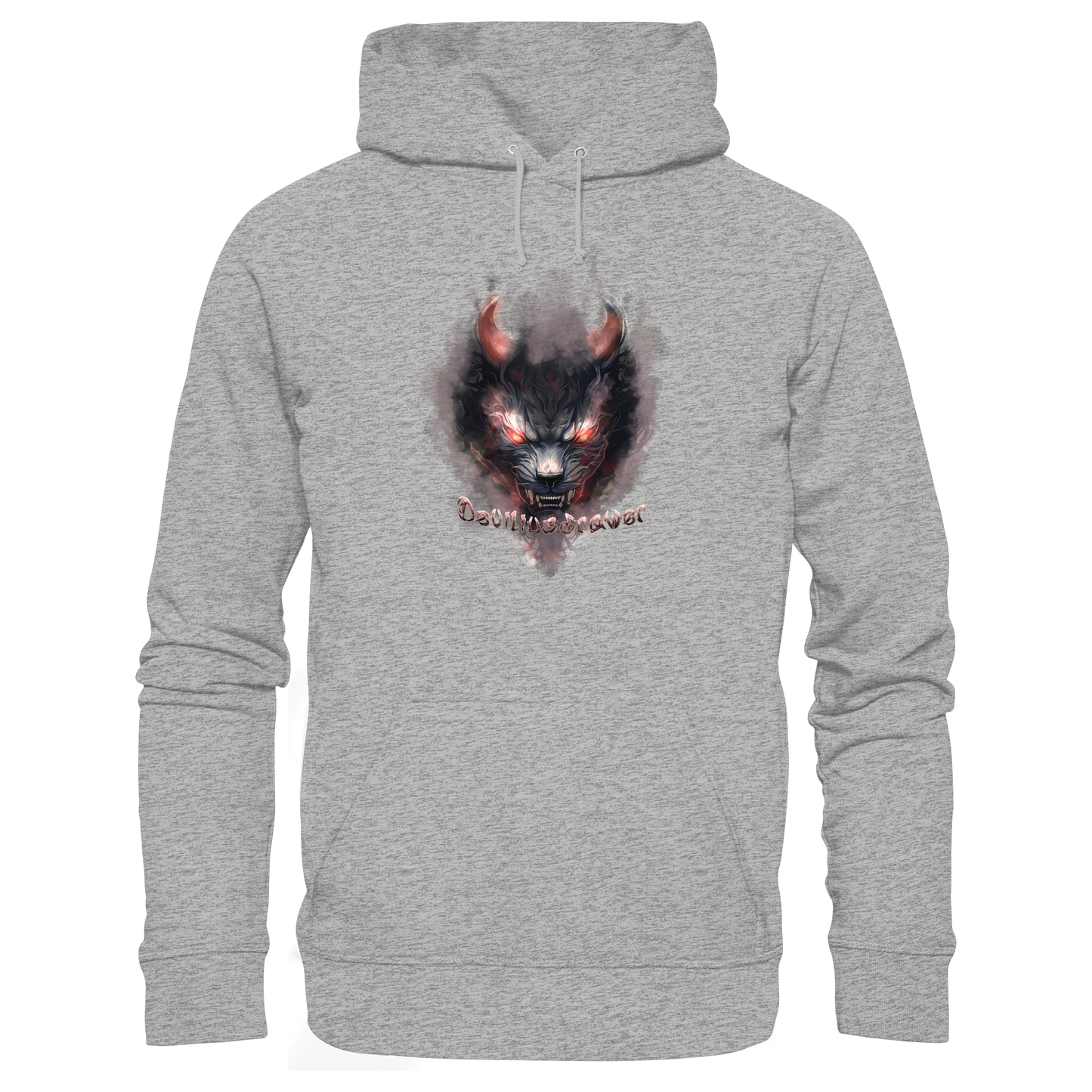 Deviliusdrawer Red Smoked Cat - Organic Basic Hoodie