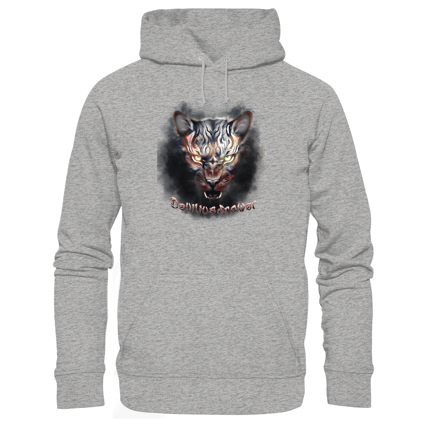 Deviliusdrawer Smoke Tiger - Organic Basic Hoodie