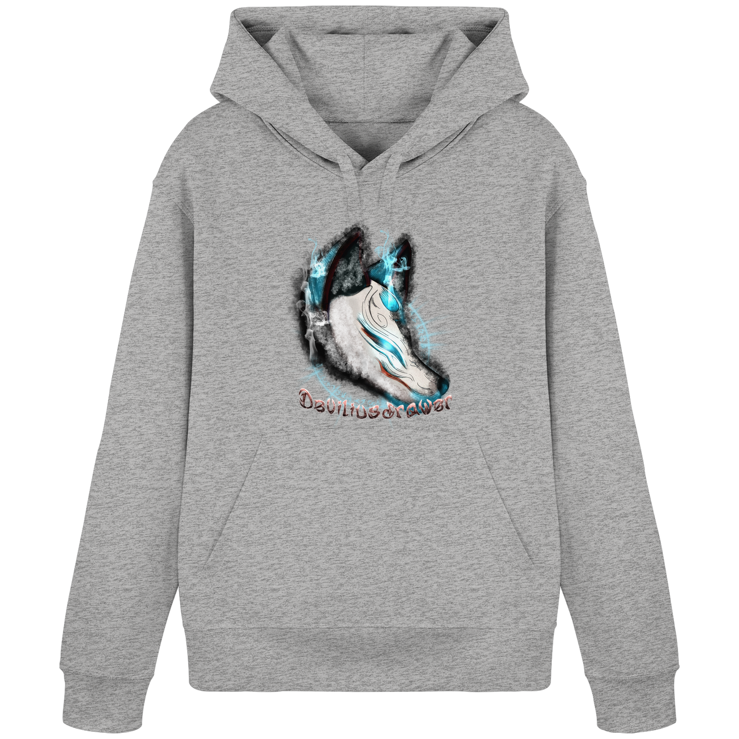 Deviliusdrawer Darkness Kitsune - Organic Basic Hoodie